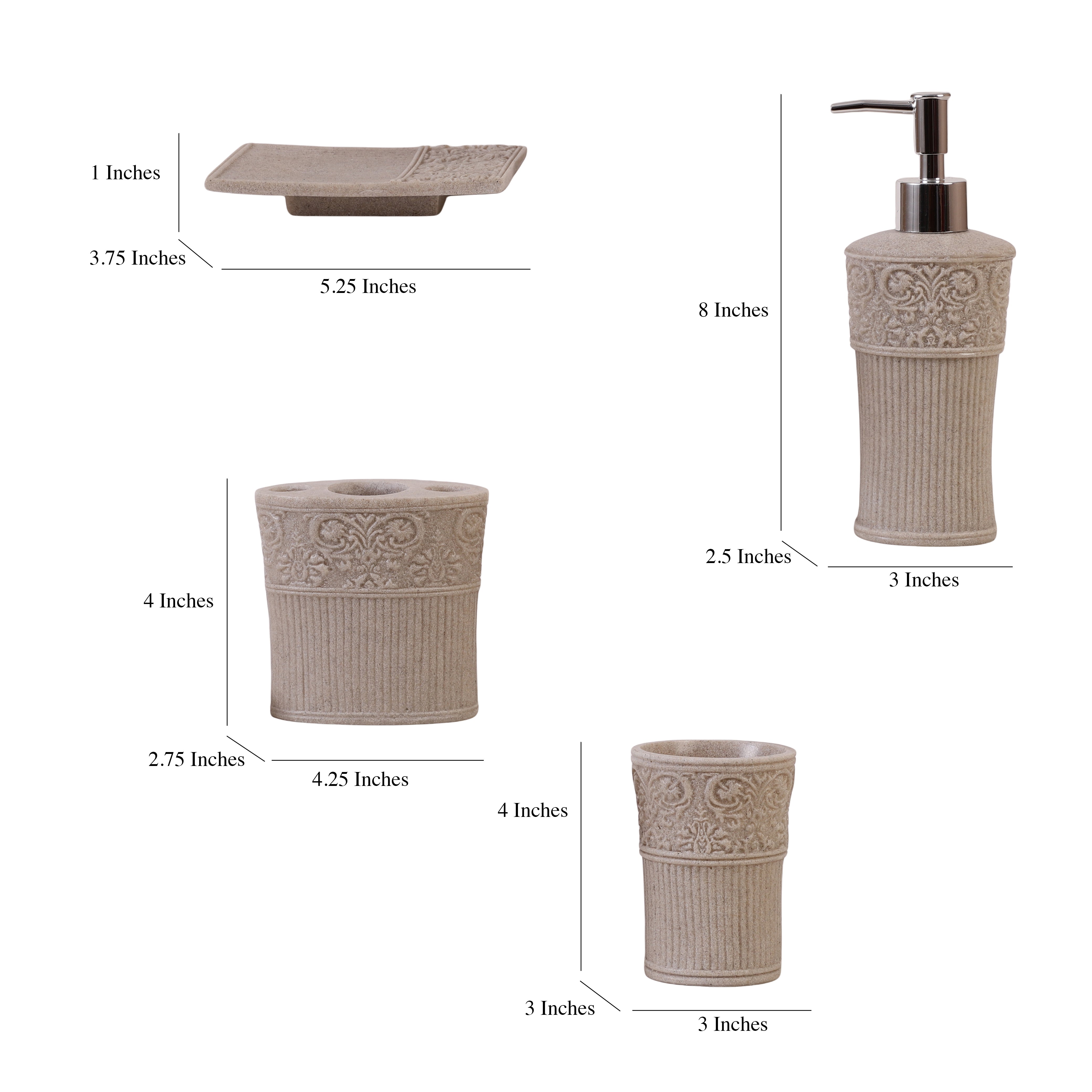 Corinthian Column 4 Piece Bath Set