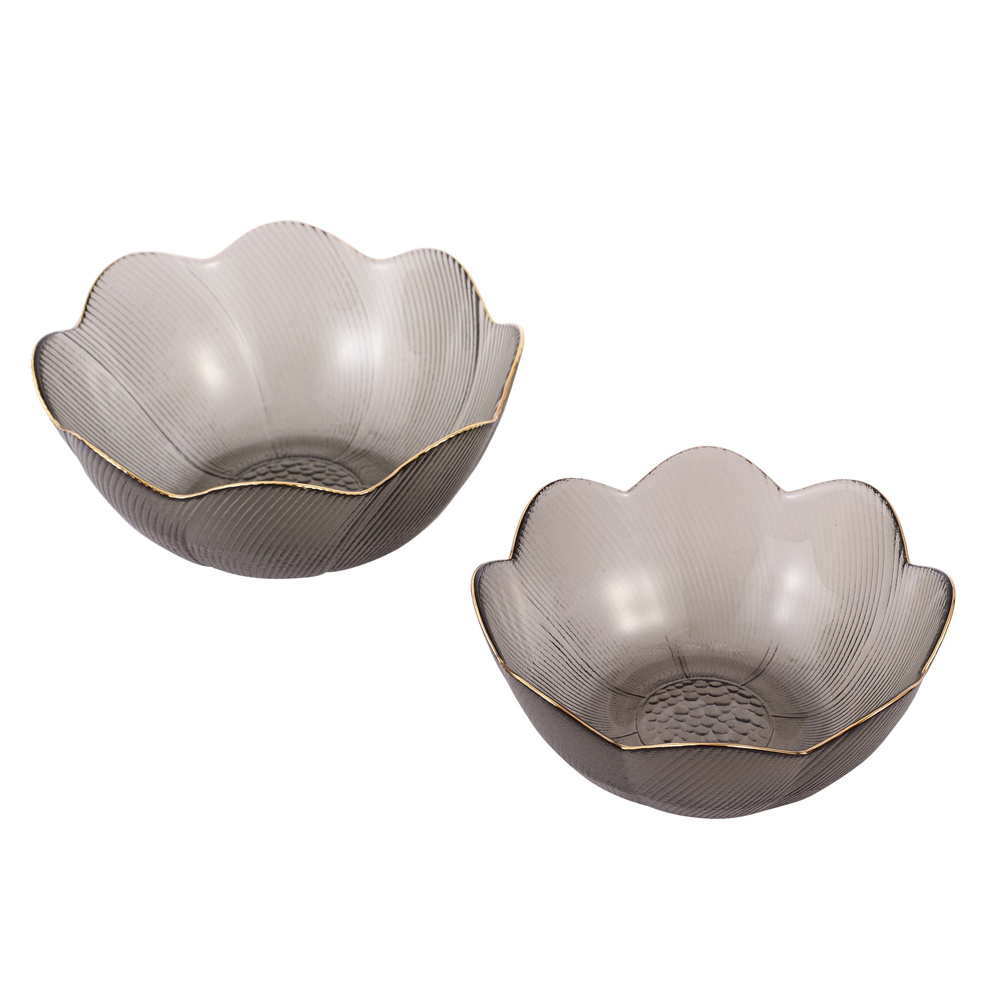 Midnight Floral Glass Bowl (Single)