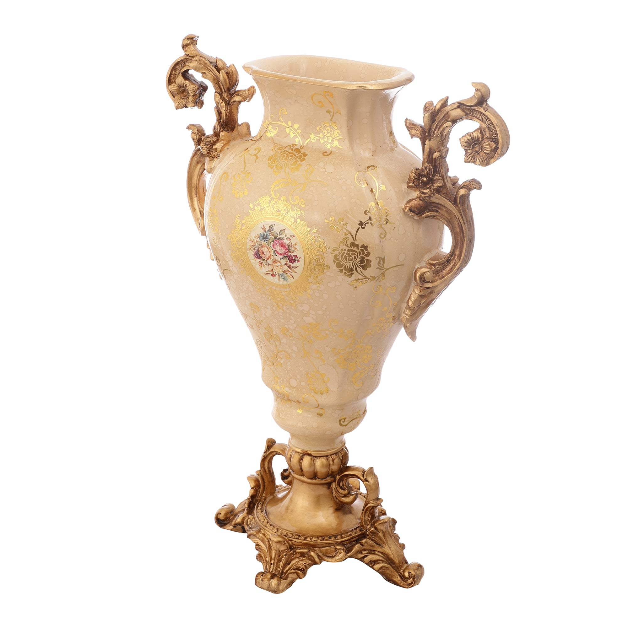 Regalia Gold and Cream Vase (Large)