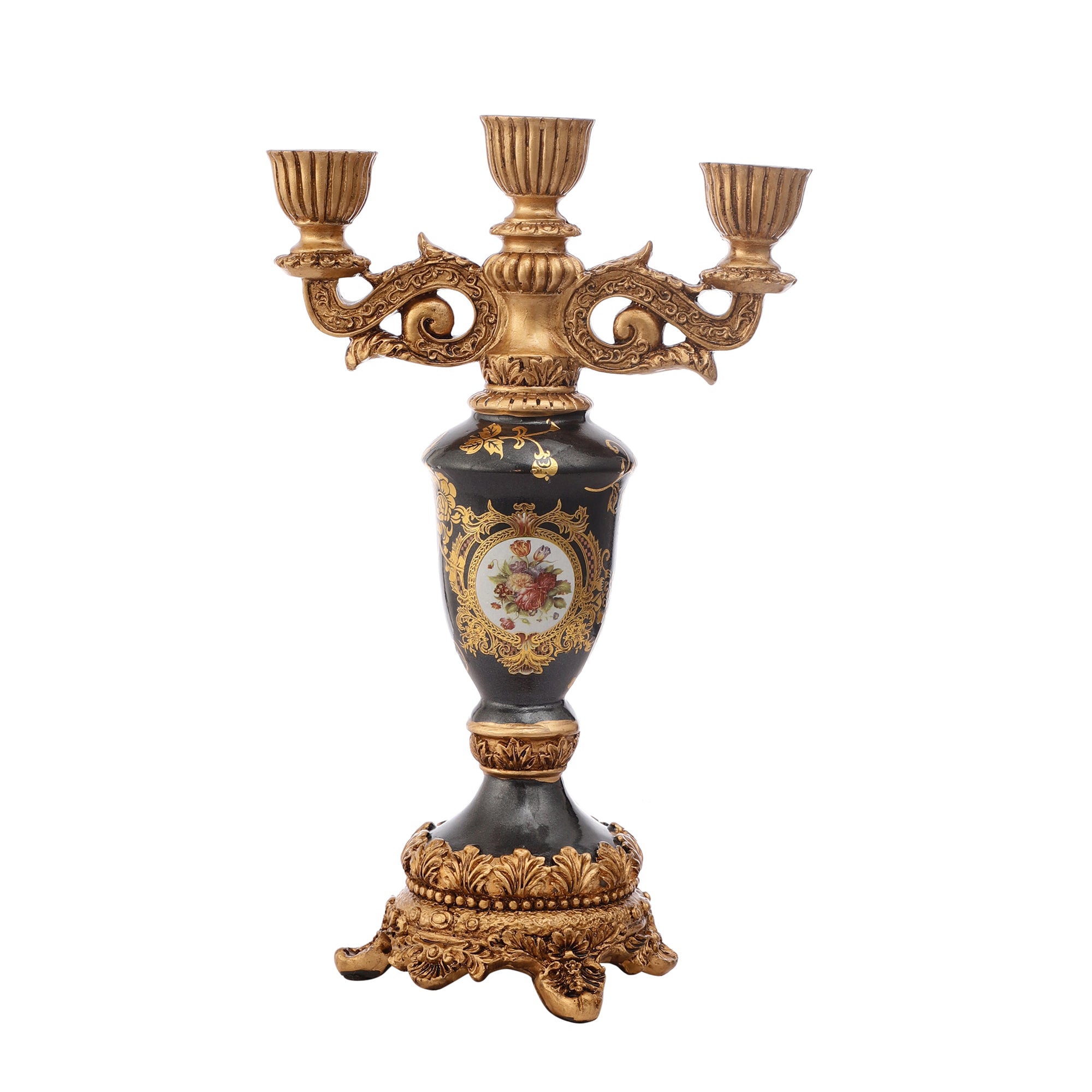 Regalia Gold and Navy Candle Stand