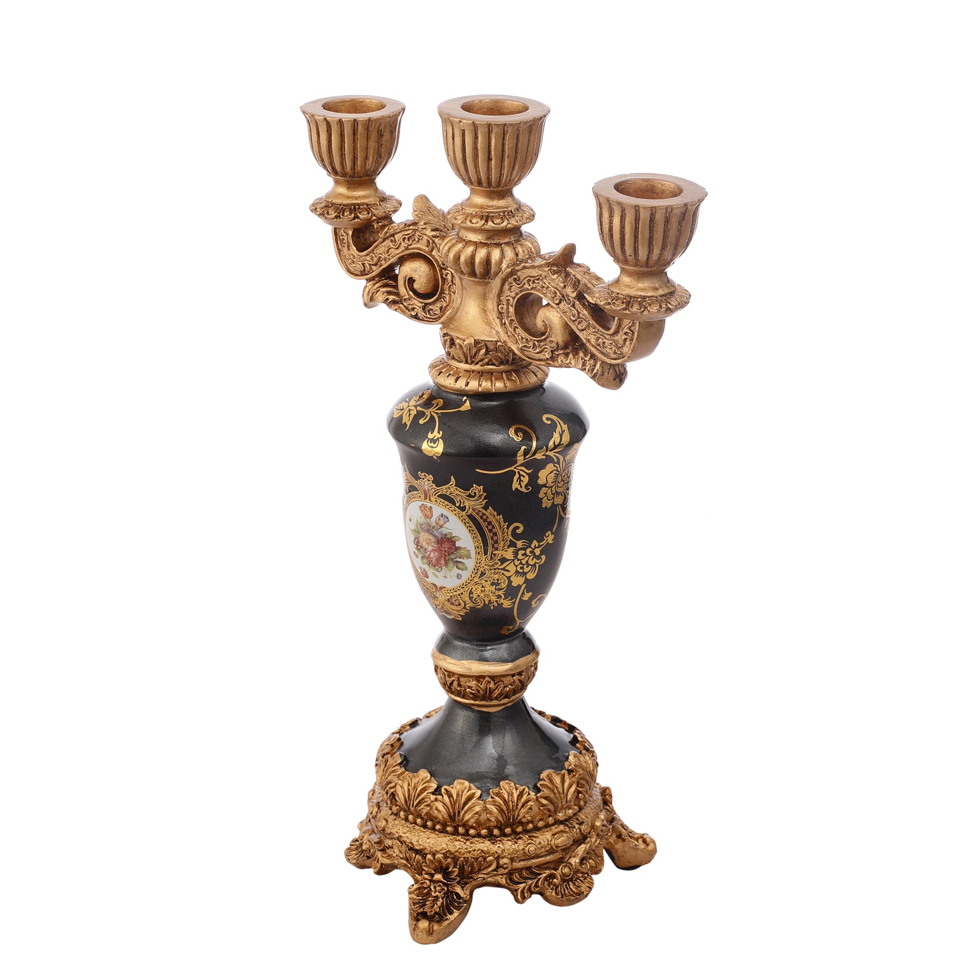 Regalia Gold and Navy Candle Stand