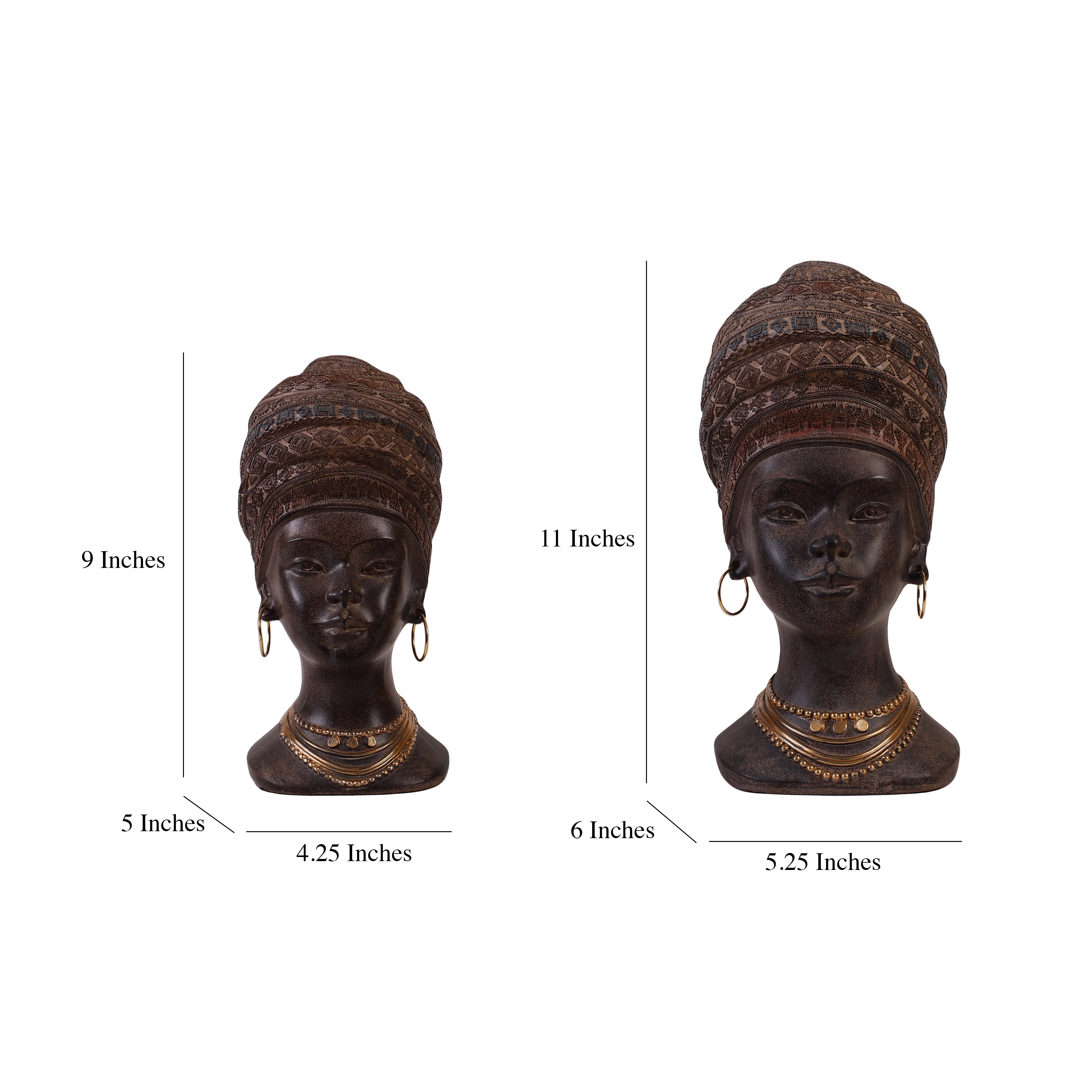 Nubian Majesty Bust Sculpture (Single)
