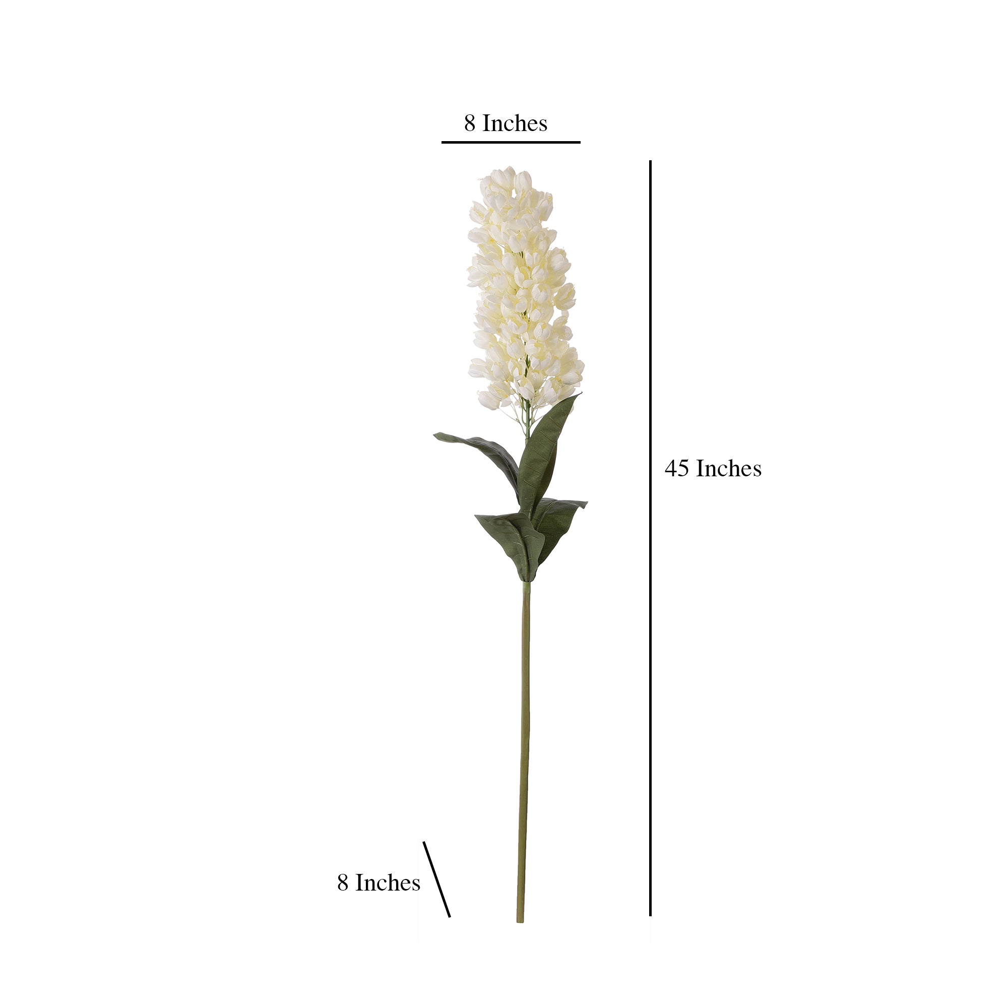 White Hyacinth Faux Flower Stick (Single)