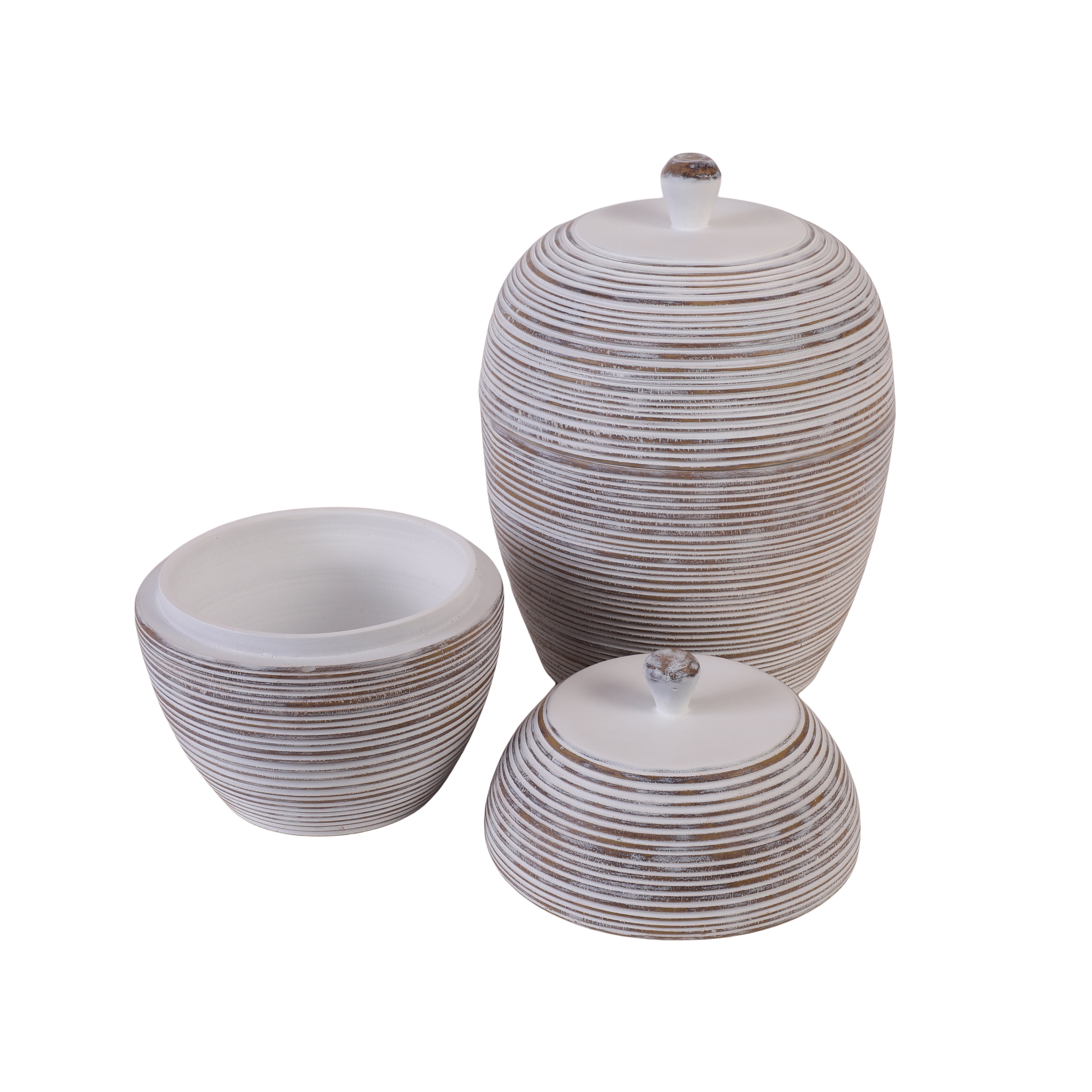 Dualora Sculpted Table Accent (White)