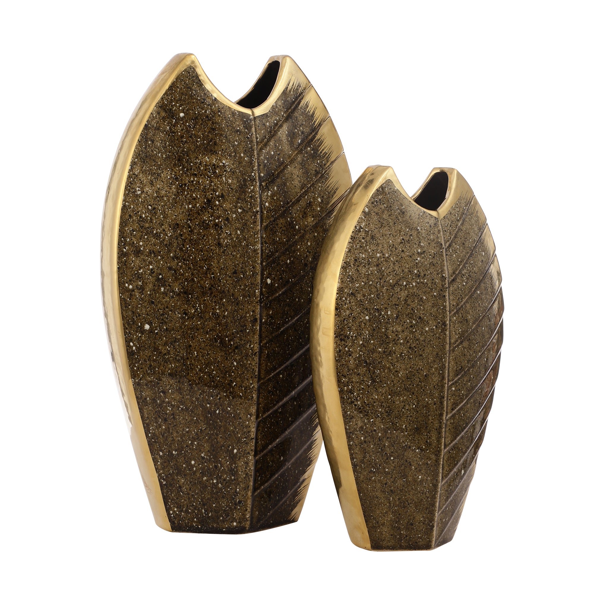 Luxe Gold Leaf Design Vase (Single)