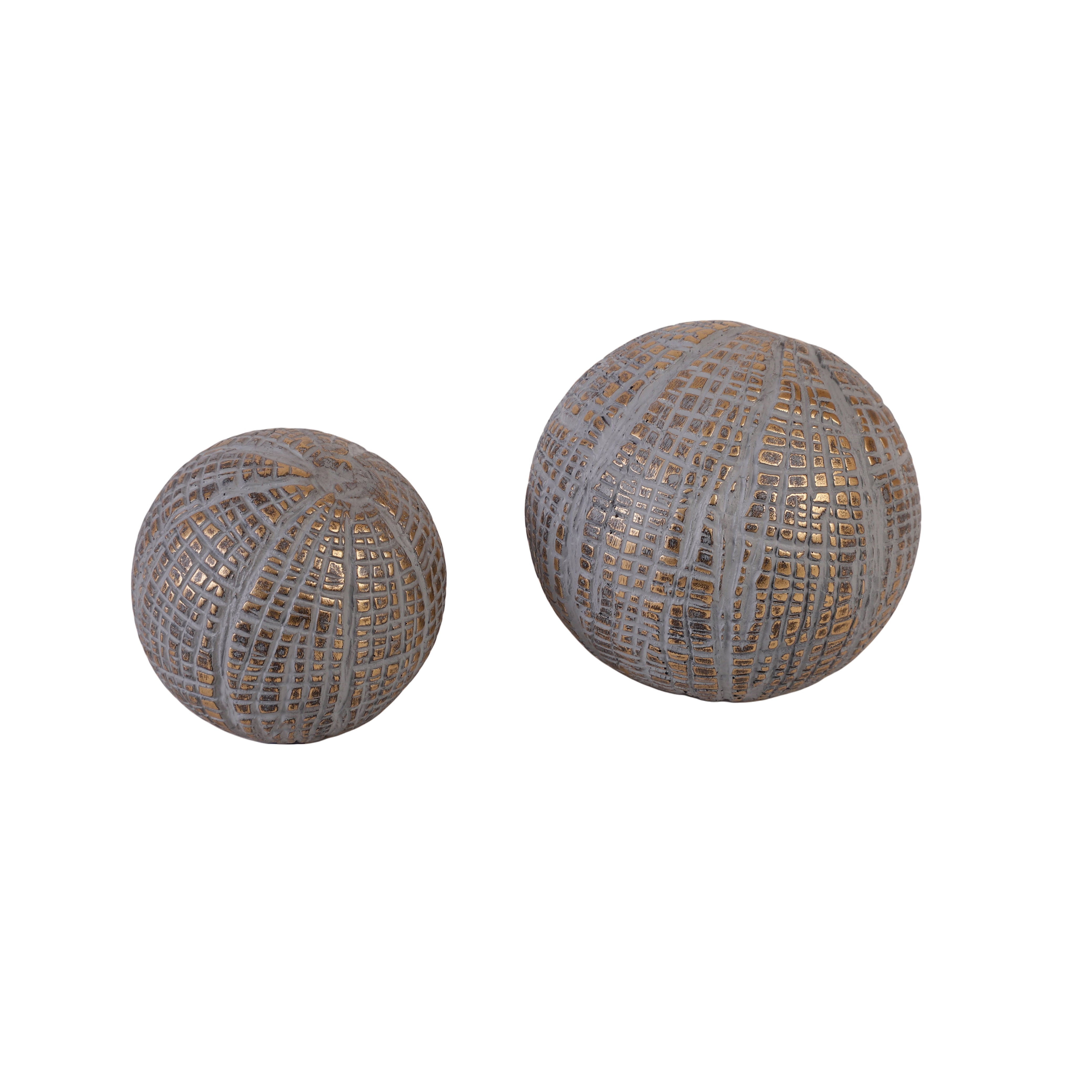 Grey Textured Ball Table Accents (Single)
