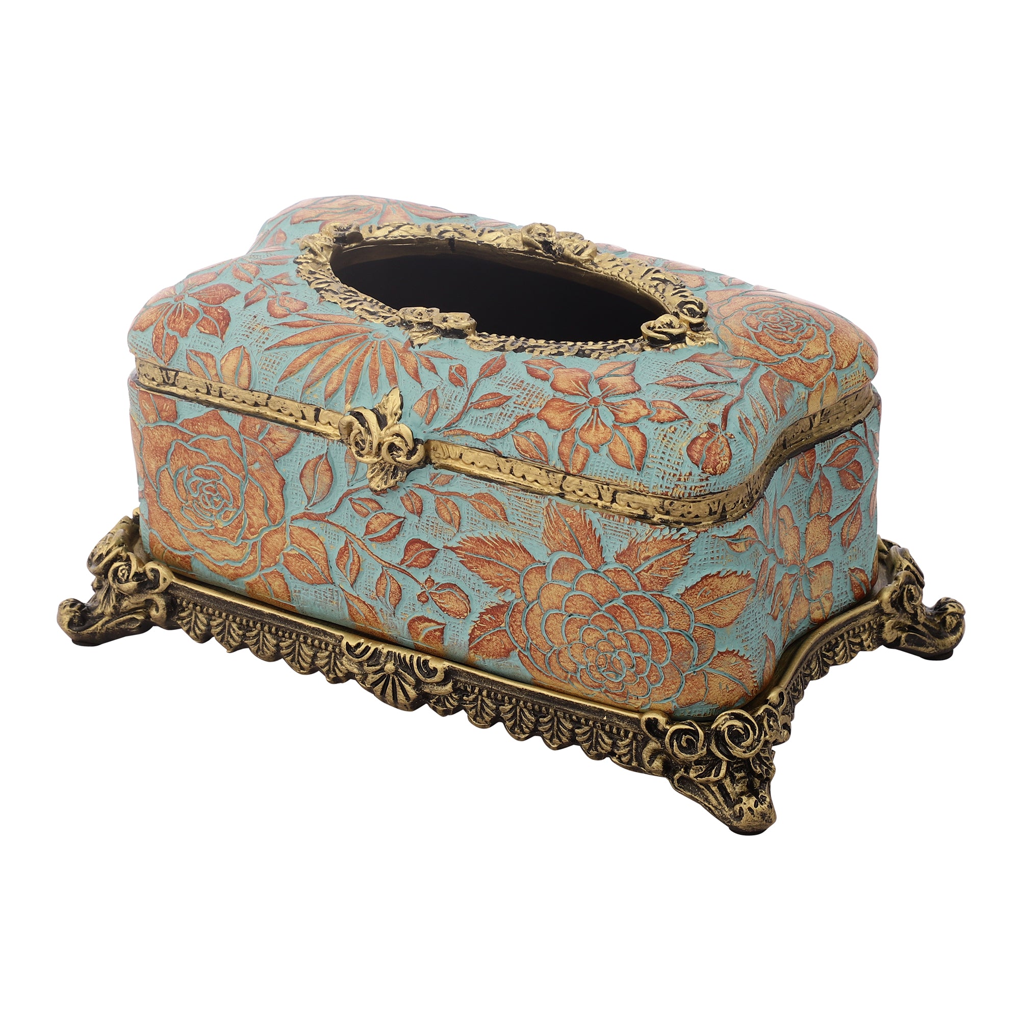 Tuscan Blue Tissue Holder