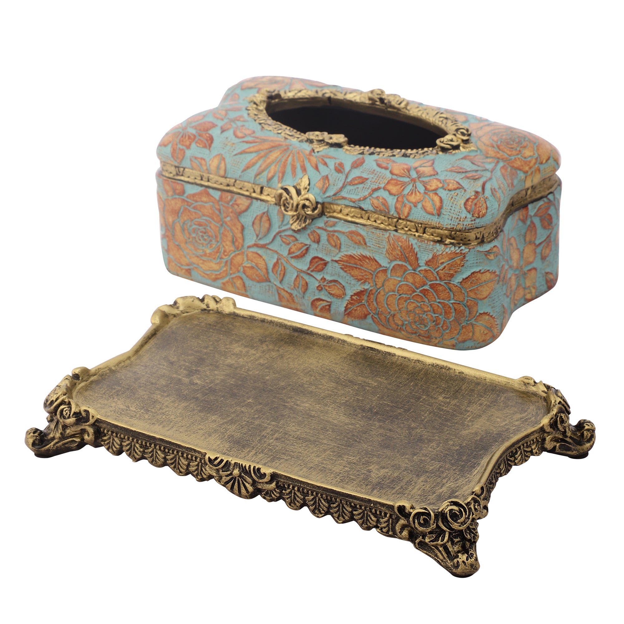 Tuscan Blue Tissue Holder