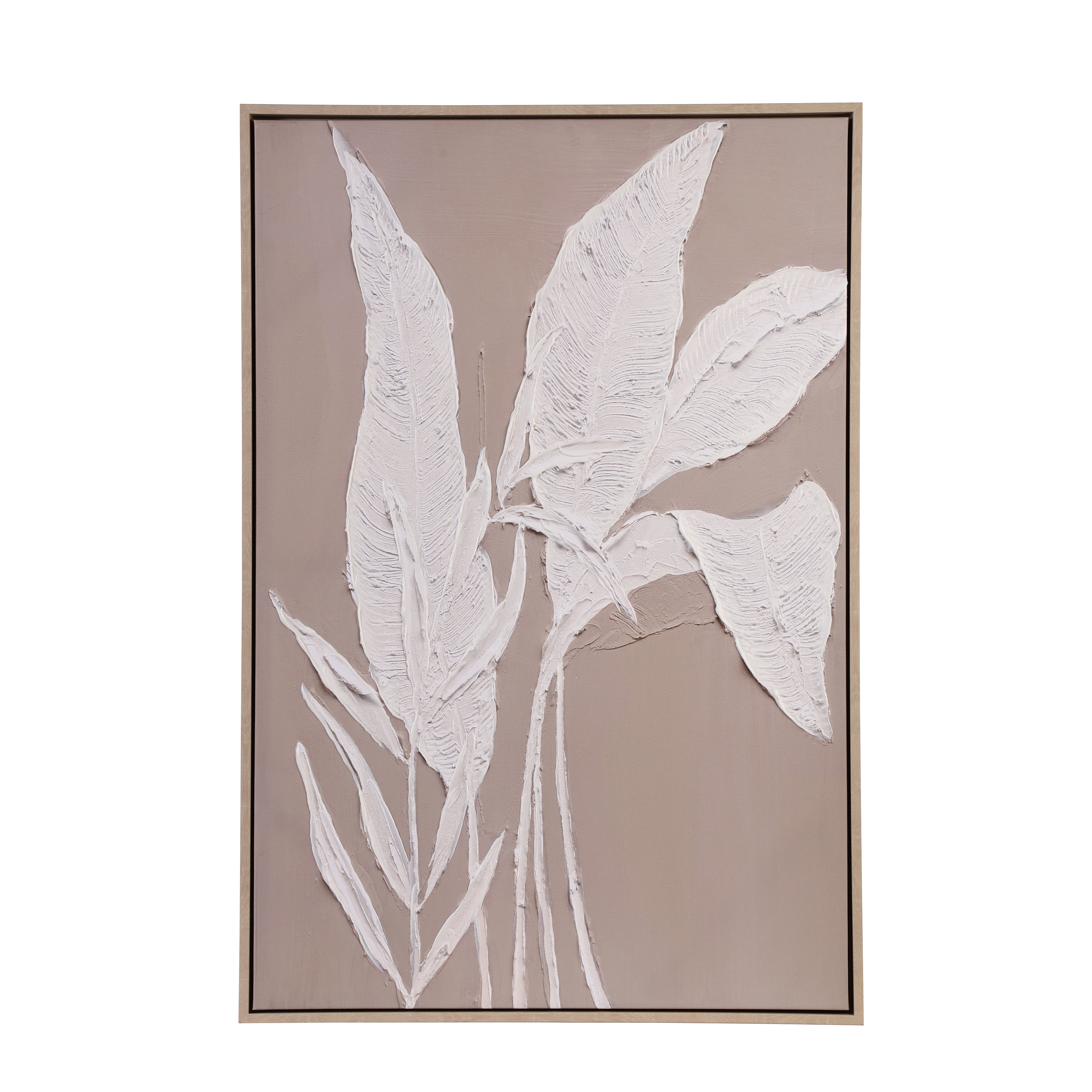 Sculpted Botanical Pair Framed Canvas Art (Set of 2)
