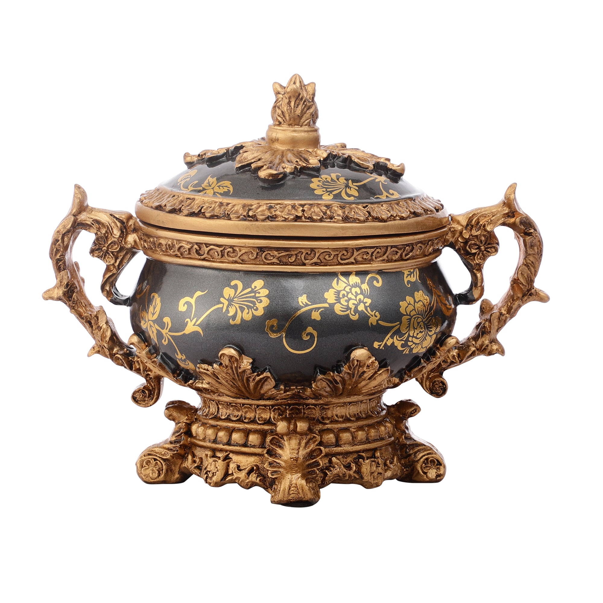 Regalia Gold and Navy Jar with Lid