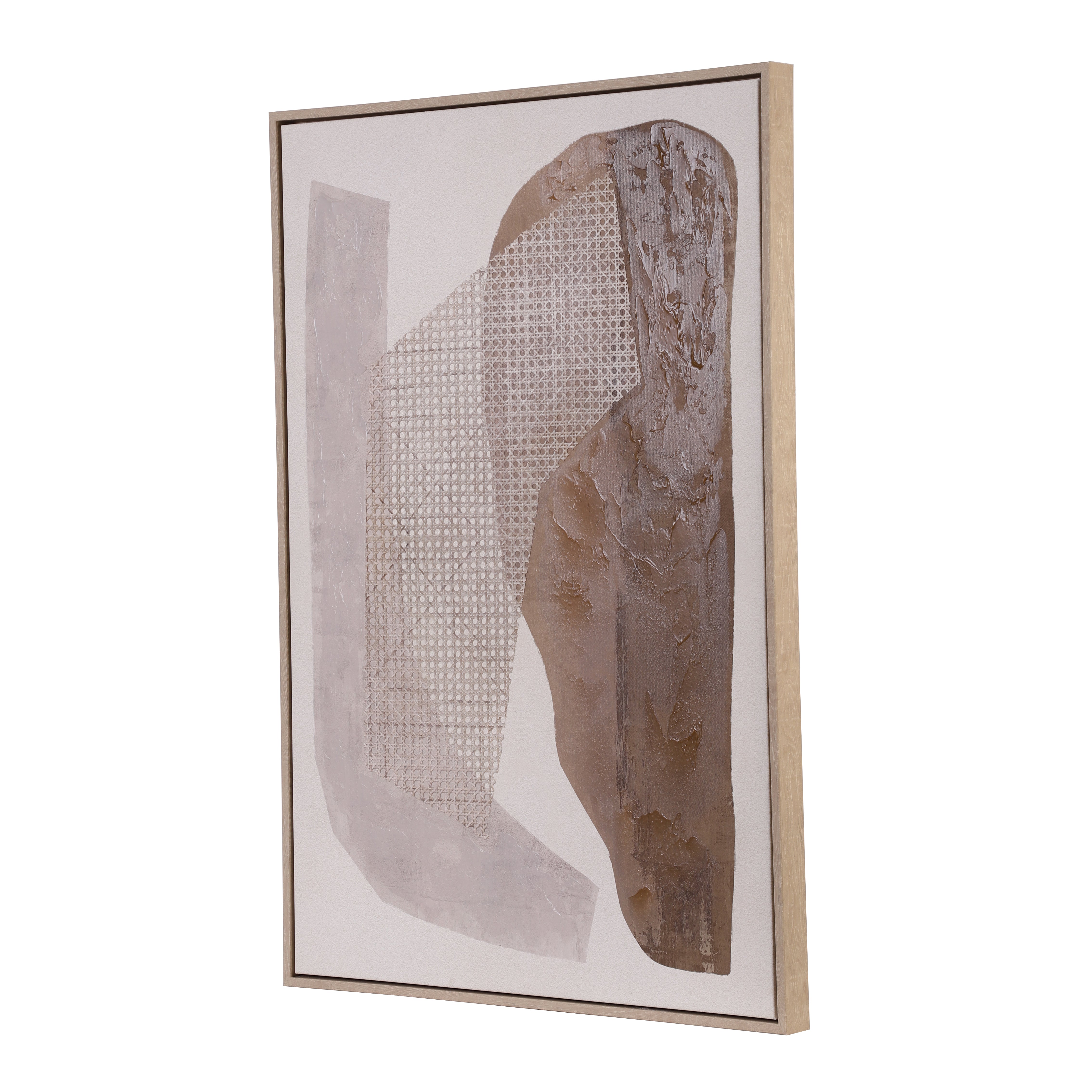 Abstract Rattan Texture Hand-Painted Canvas Art