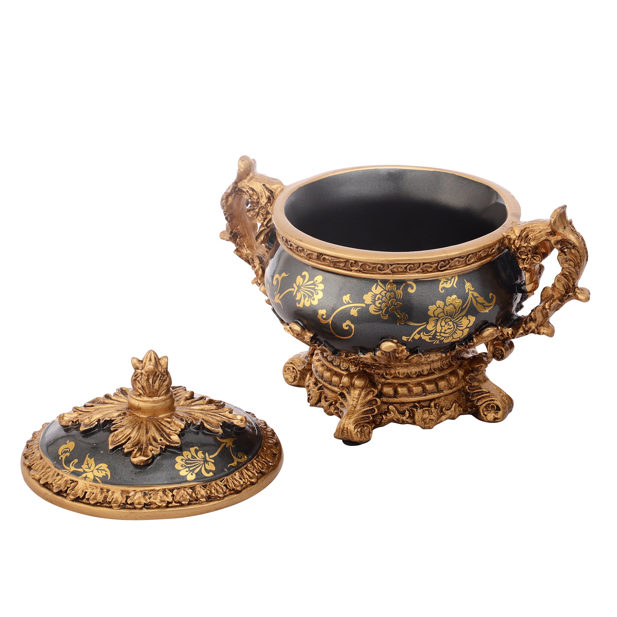 Regalia Gold and Navy Jar with Lid