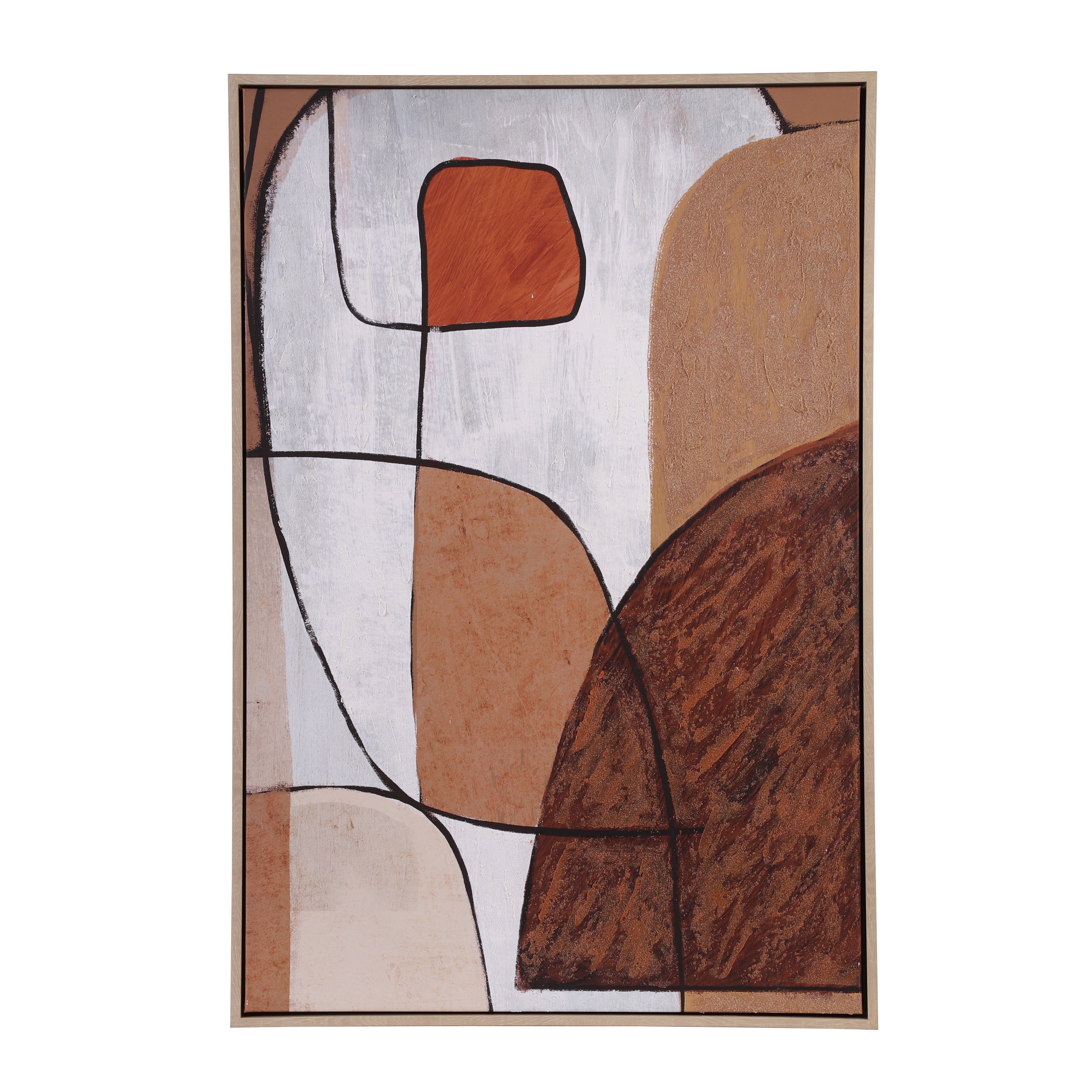 Zebra & Abstract Framed Canvas Art (Set of 2)