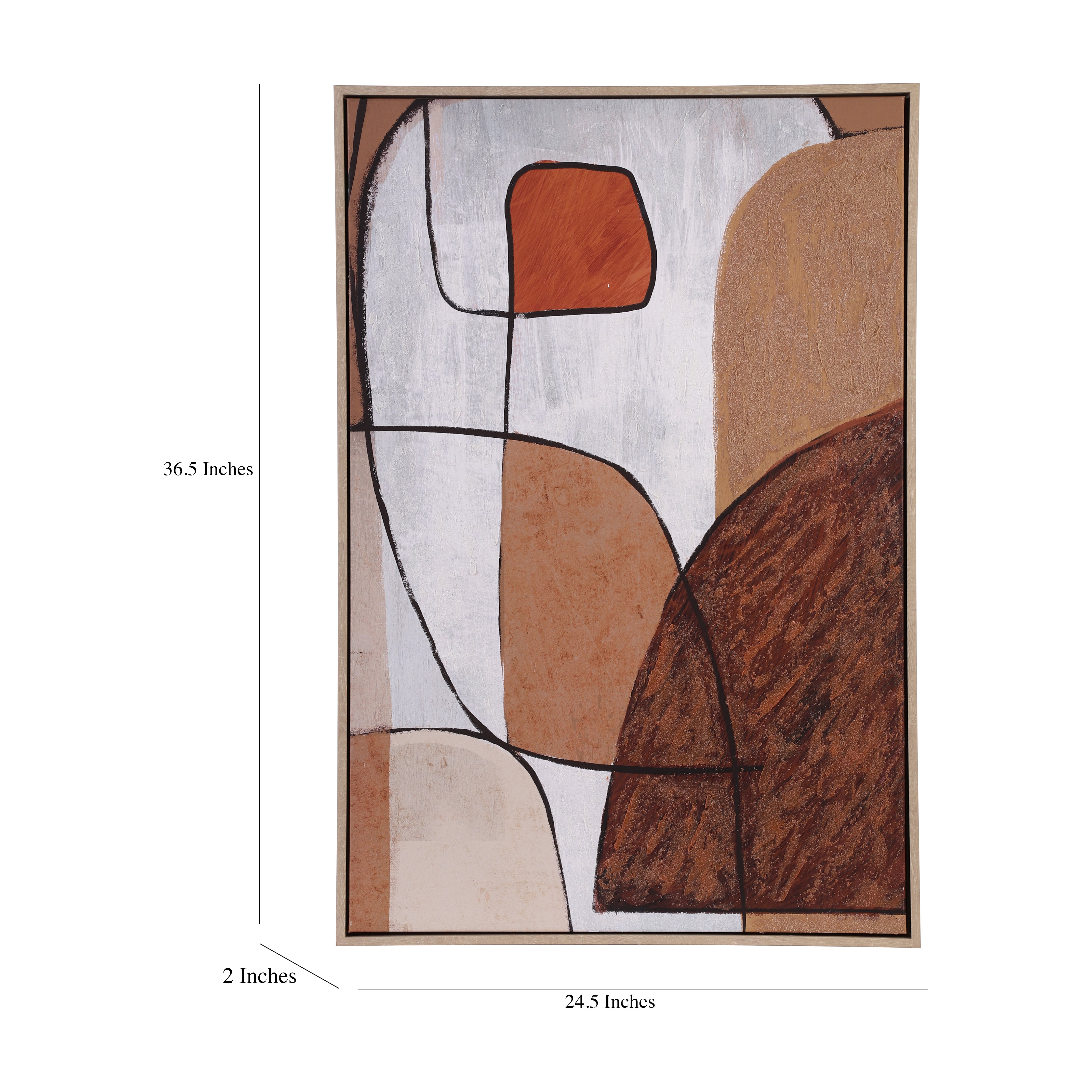 Wabi-Sabi Oil Hand-Painted Abstract Canvas Art