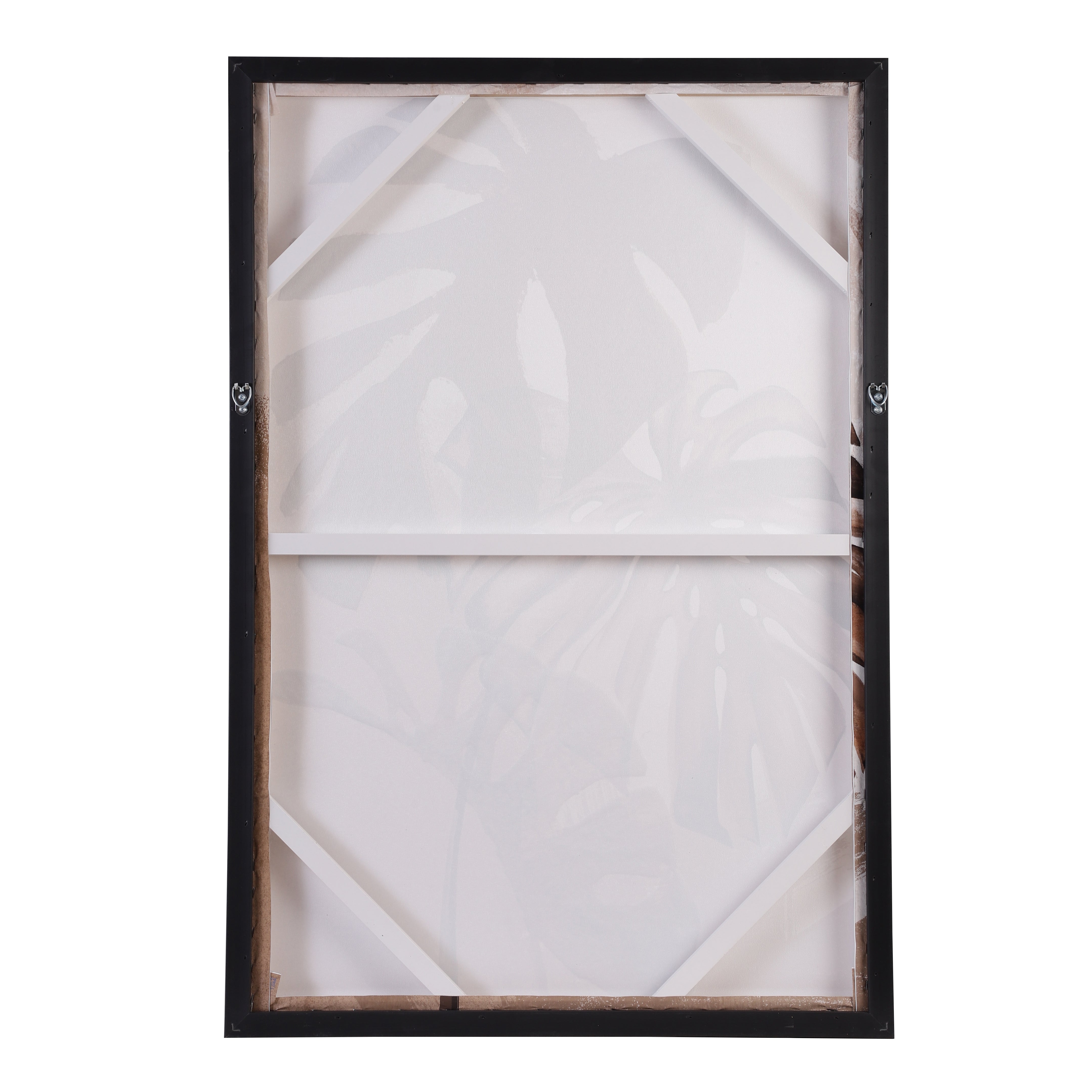 Monstera & Abstract Framed Canvas Art (Set of 2)