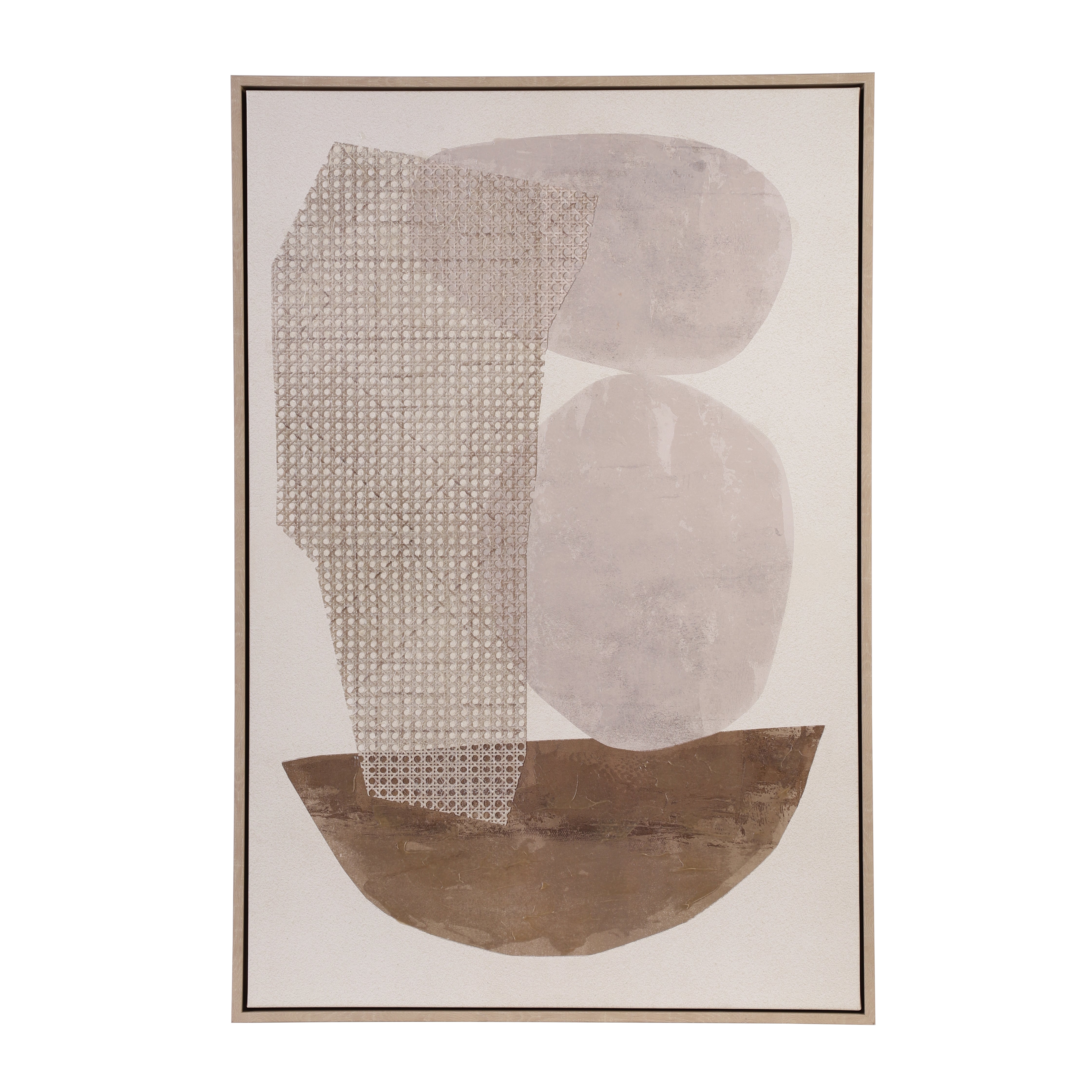 Woven Co-ord Abstract Framed Canvas Art (Set of 2)