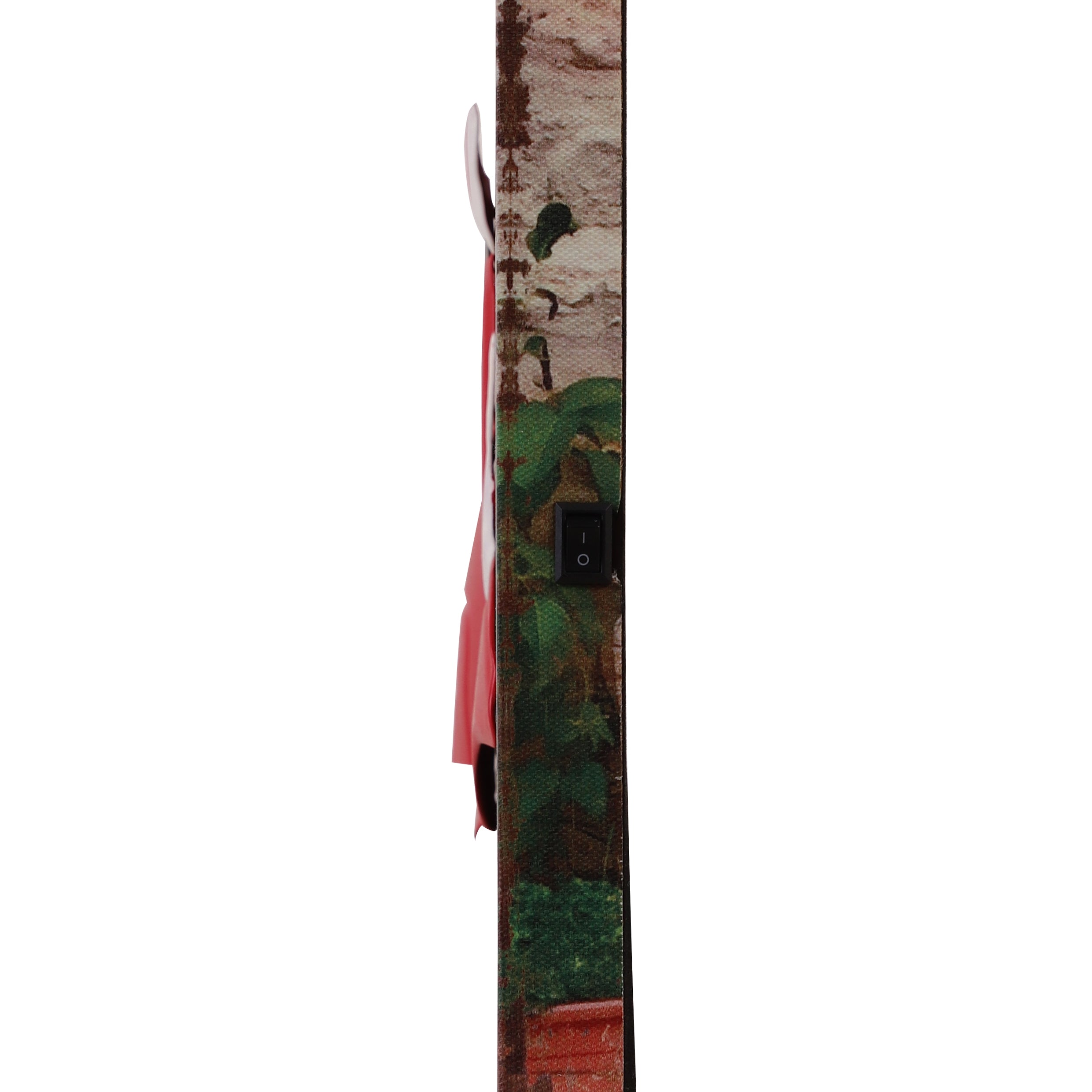 Red Vespa Courtyard Canvas Art with Battery-Powered Light