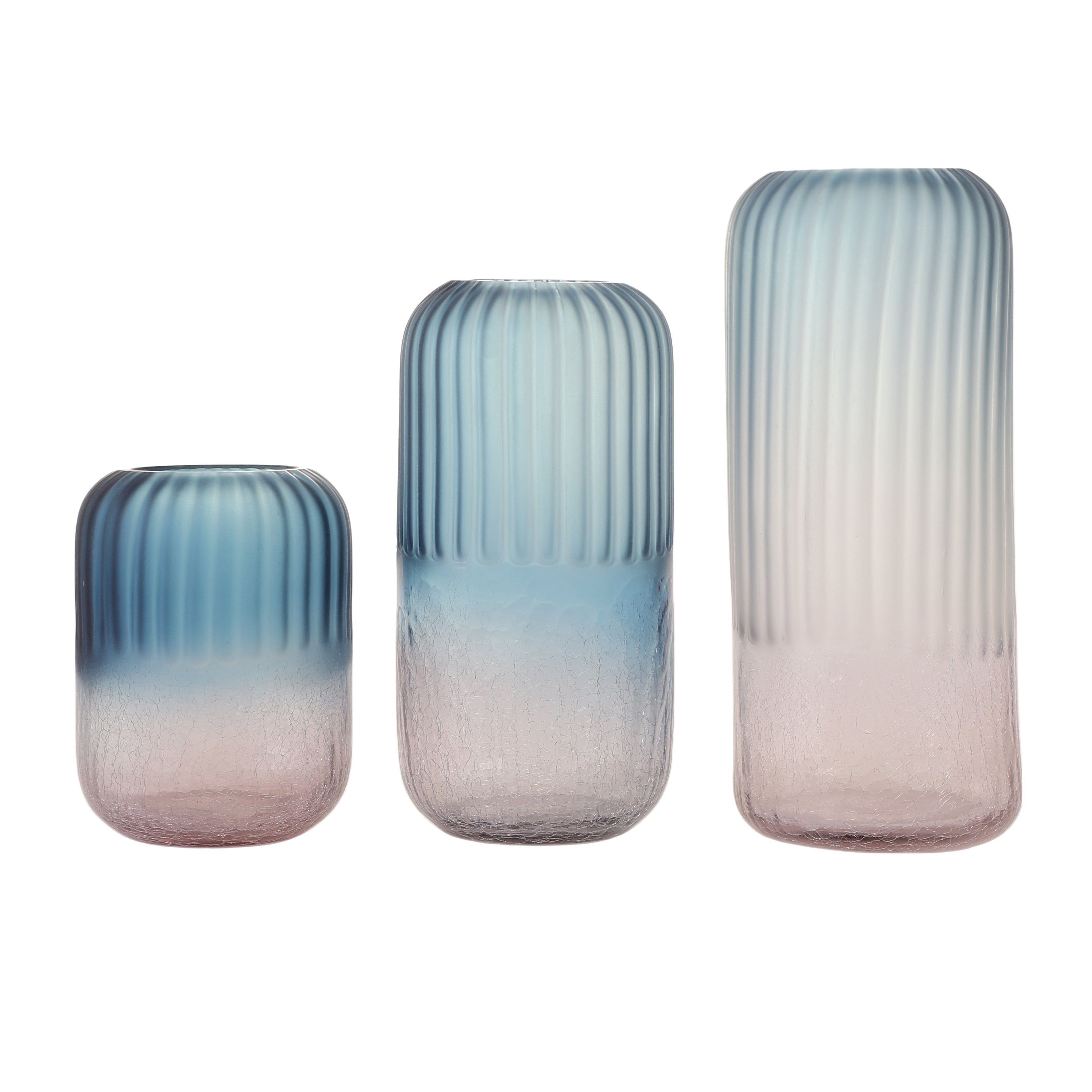 Ribbed Ombre Glass Vase (Single)
