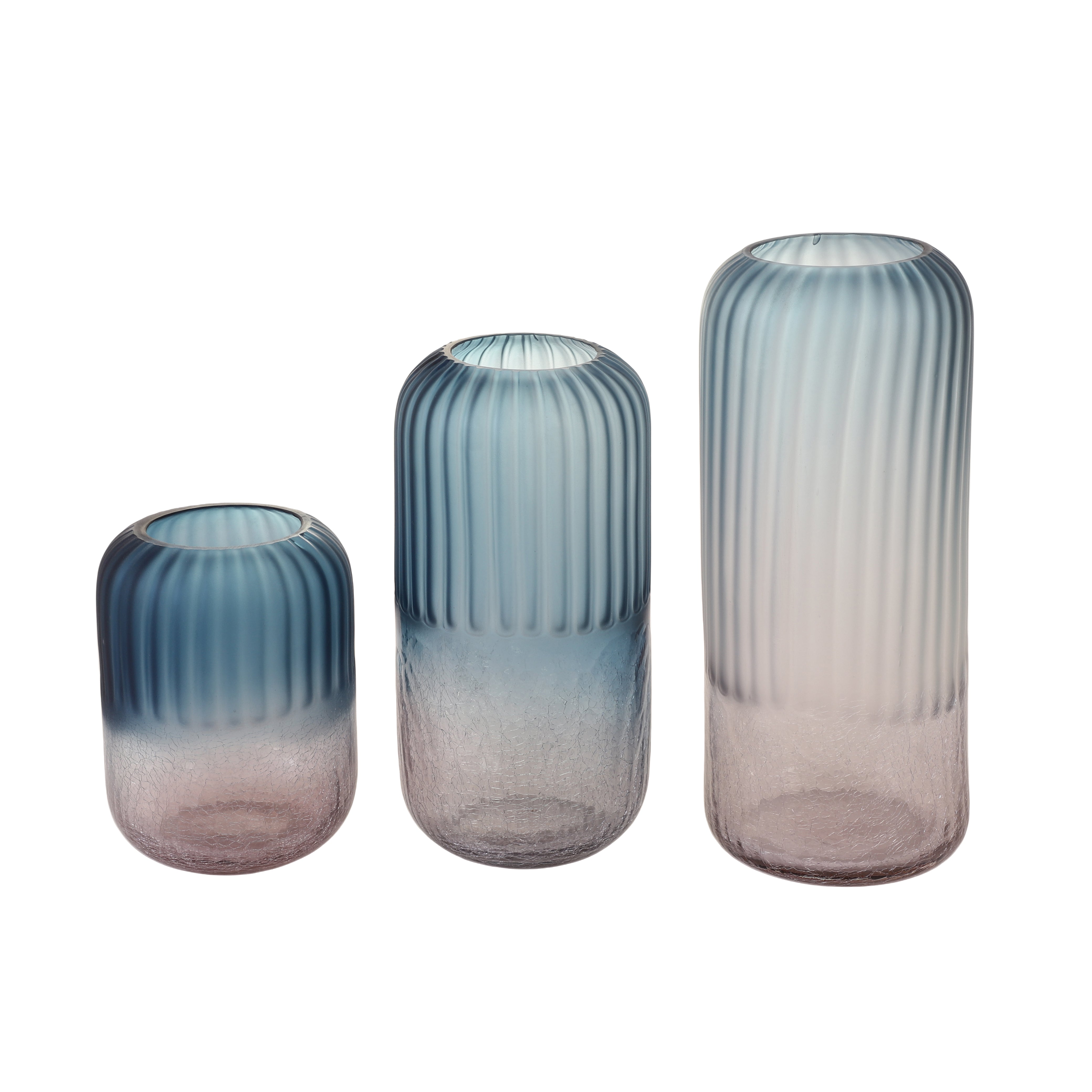 Ribbed Ombre Glass Vase (Single)
