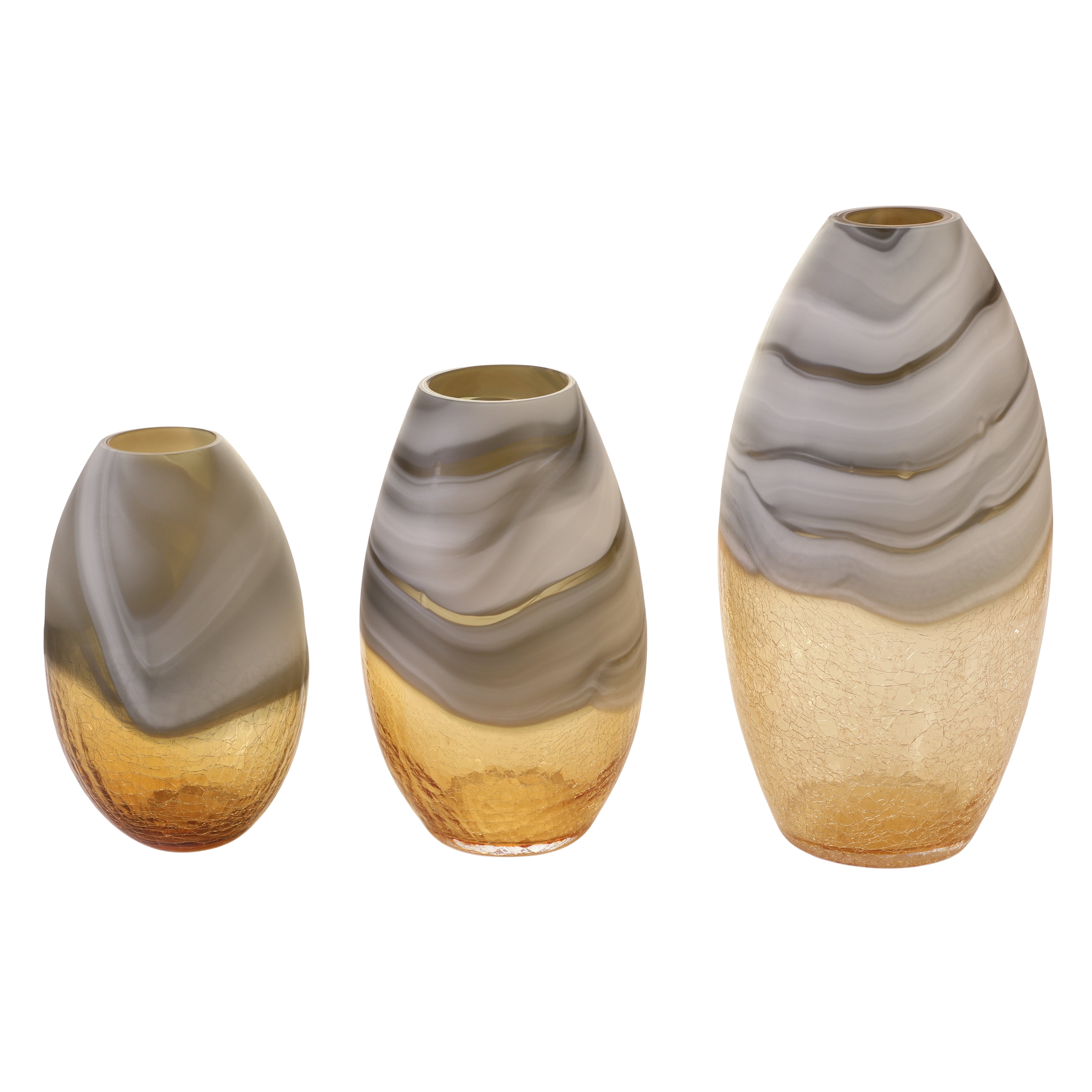 Swirl Marble Ombre Glass Vase (Single)