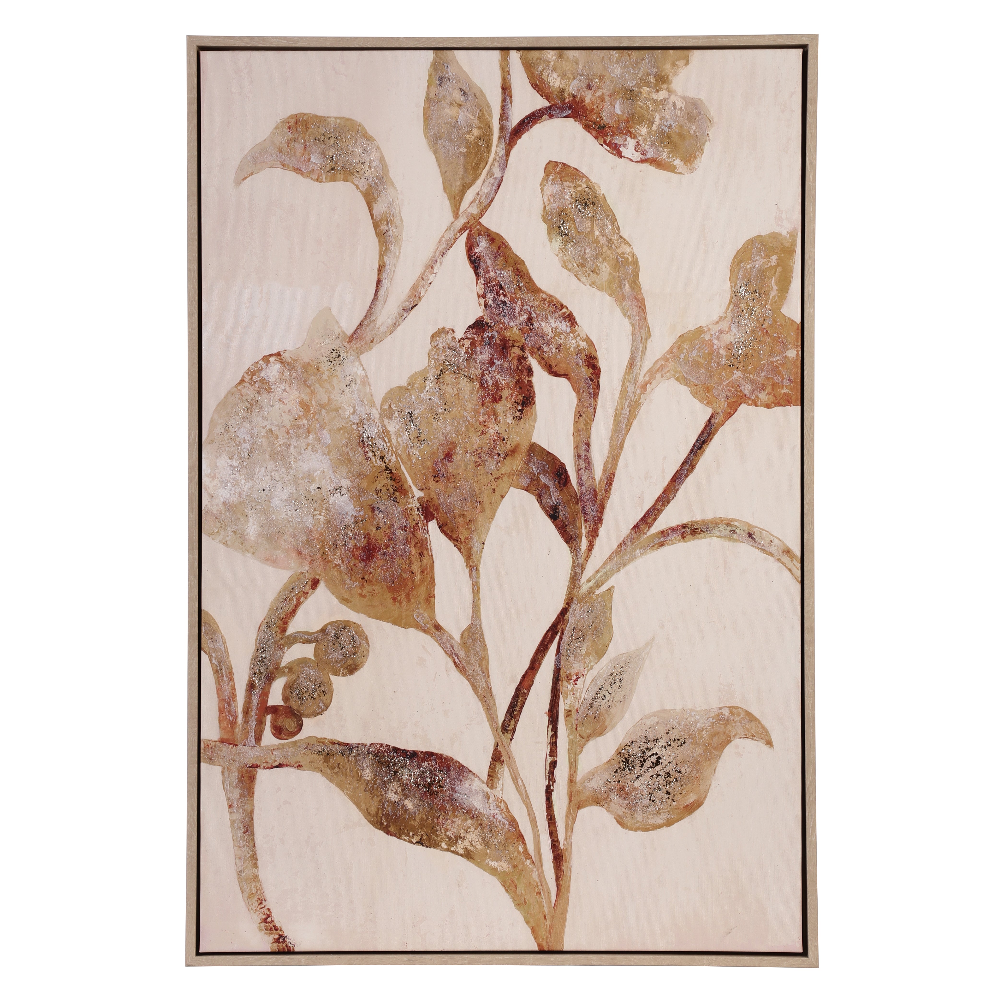 Earthen Bloom Framed Canvas Art (Set of 2)