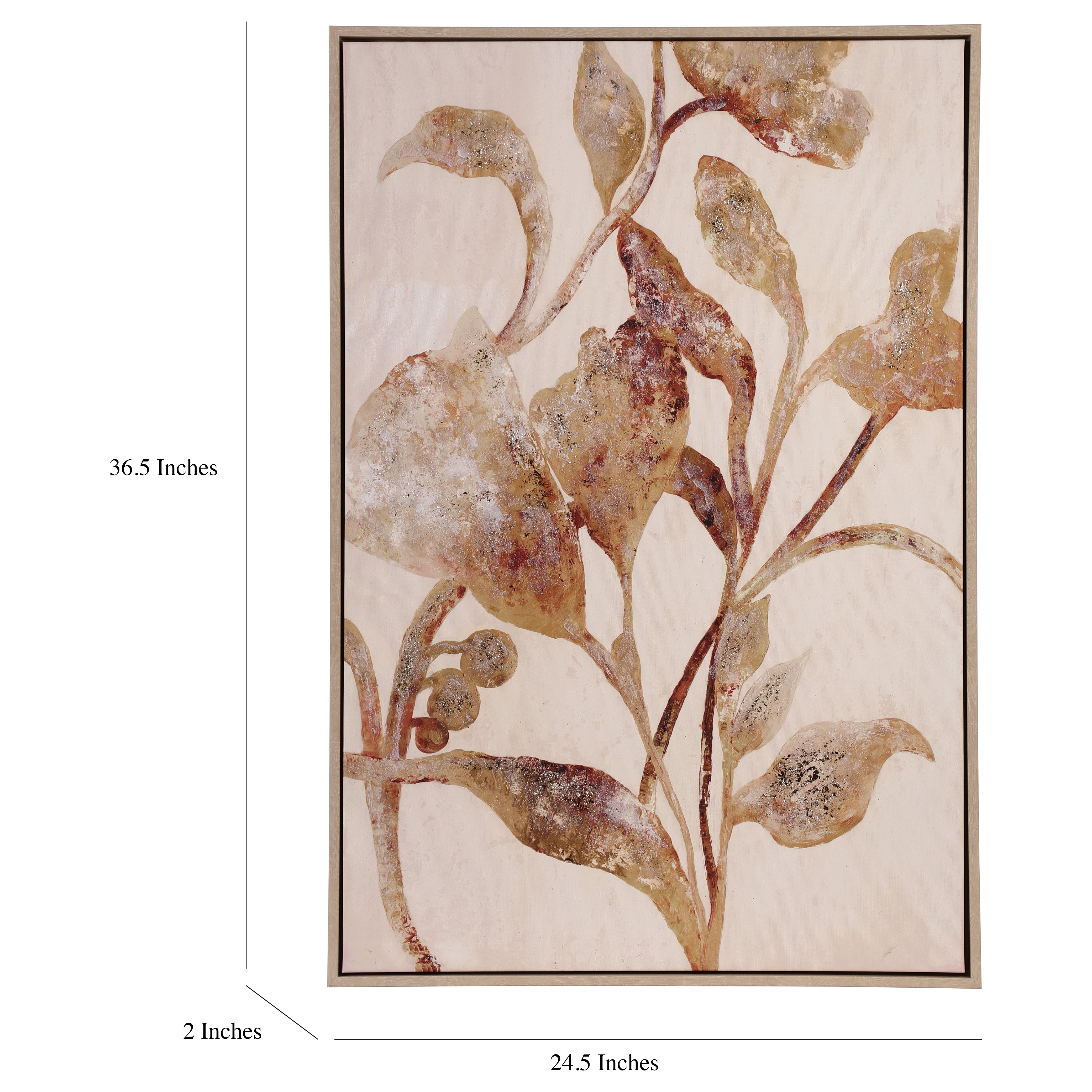 Earthen Bloom Framed Canvas Art (Set of 2)