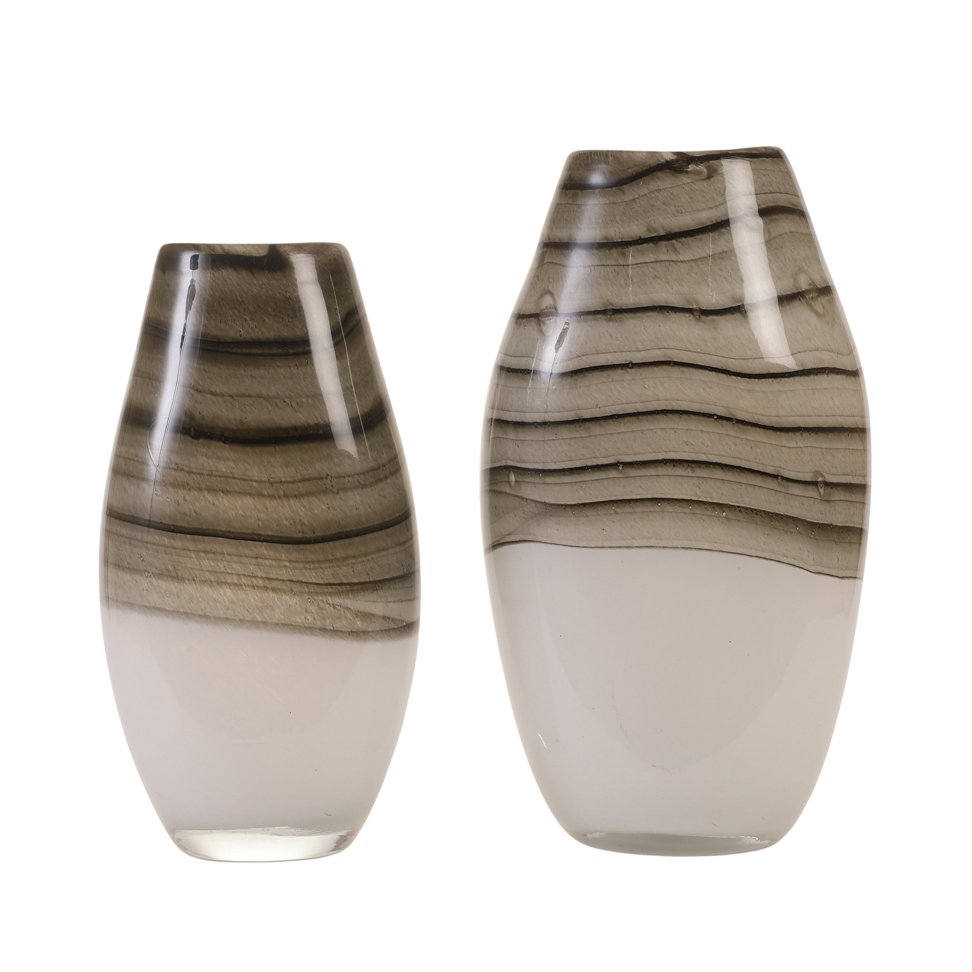 Horizontal Stripe Ombre Glass Vase (Single)