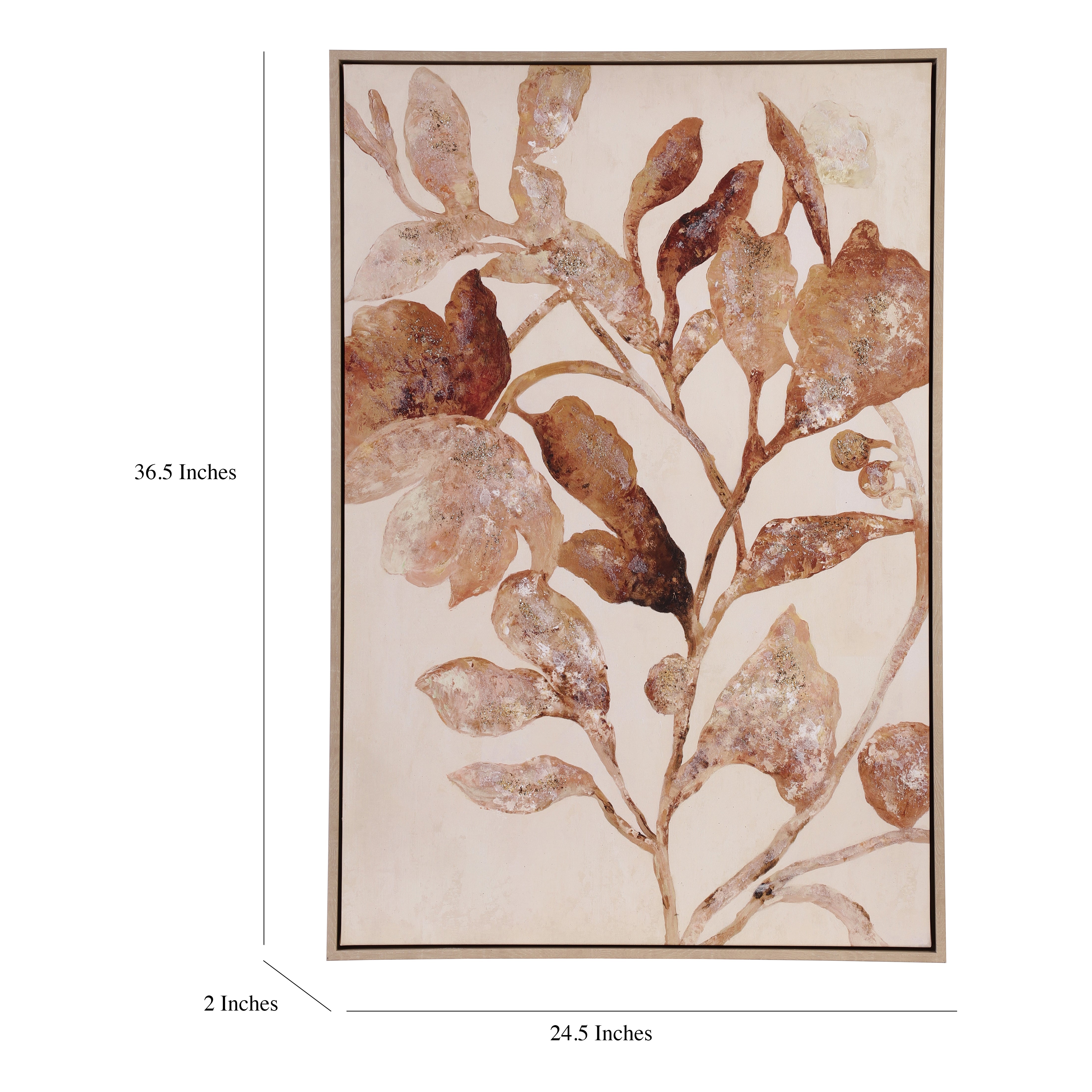 Earthen Bloom Framed Canvas Art (Set of 2)