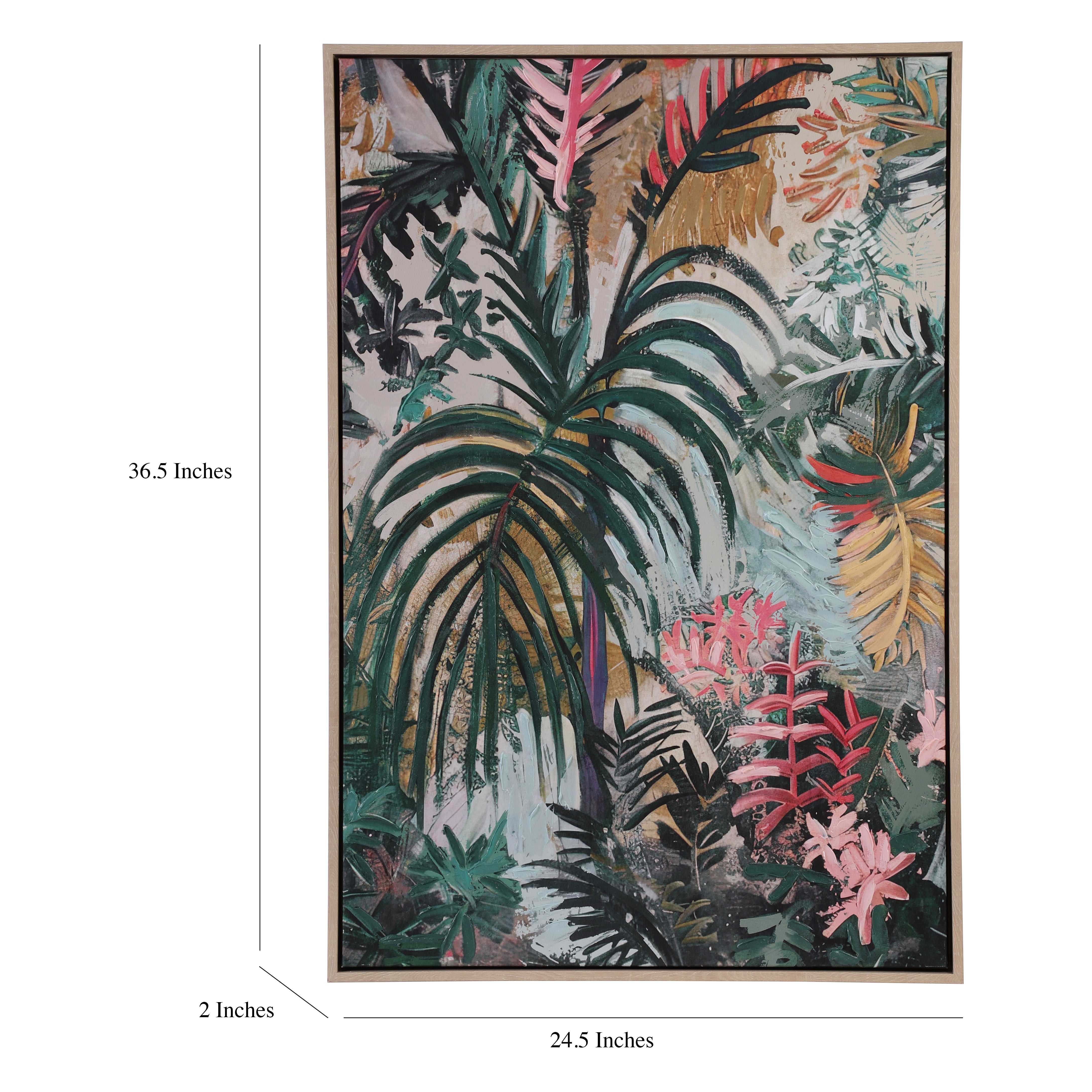 Tropical Harmony Hand-Painted Canvas Art