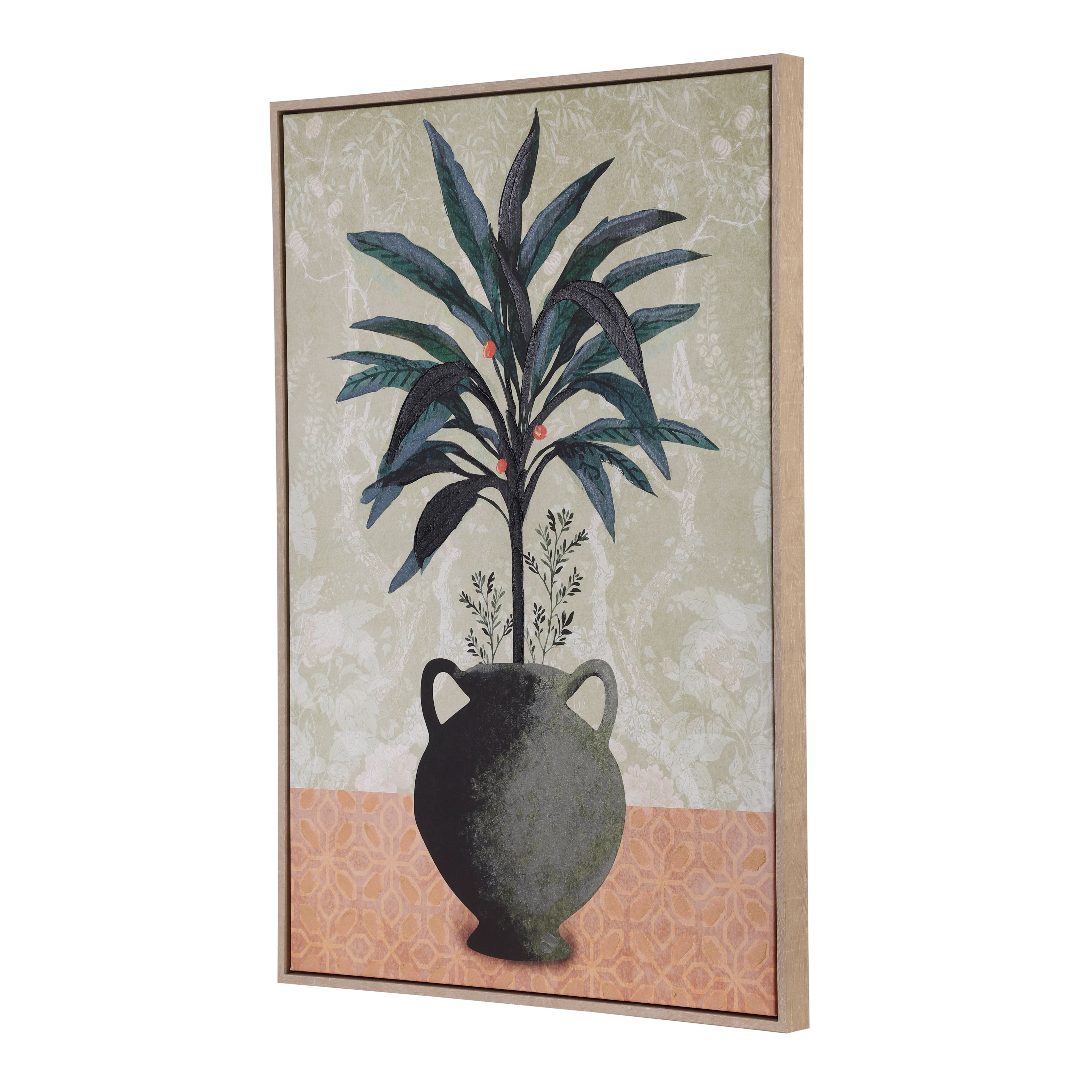 Botanical Harmony Framed Canvas Art (Set of 2)