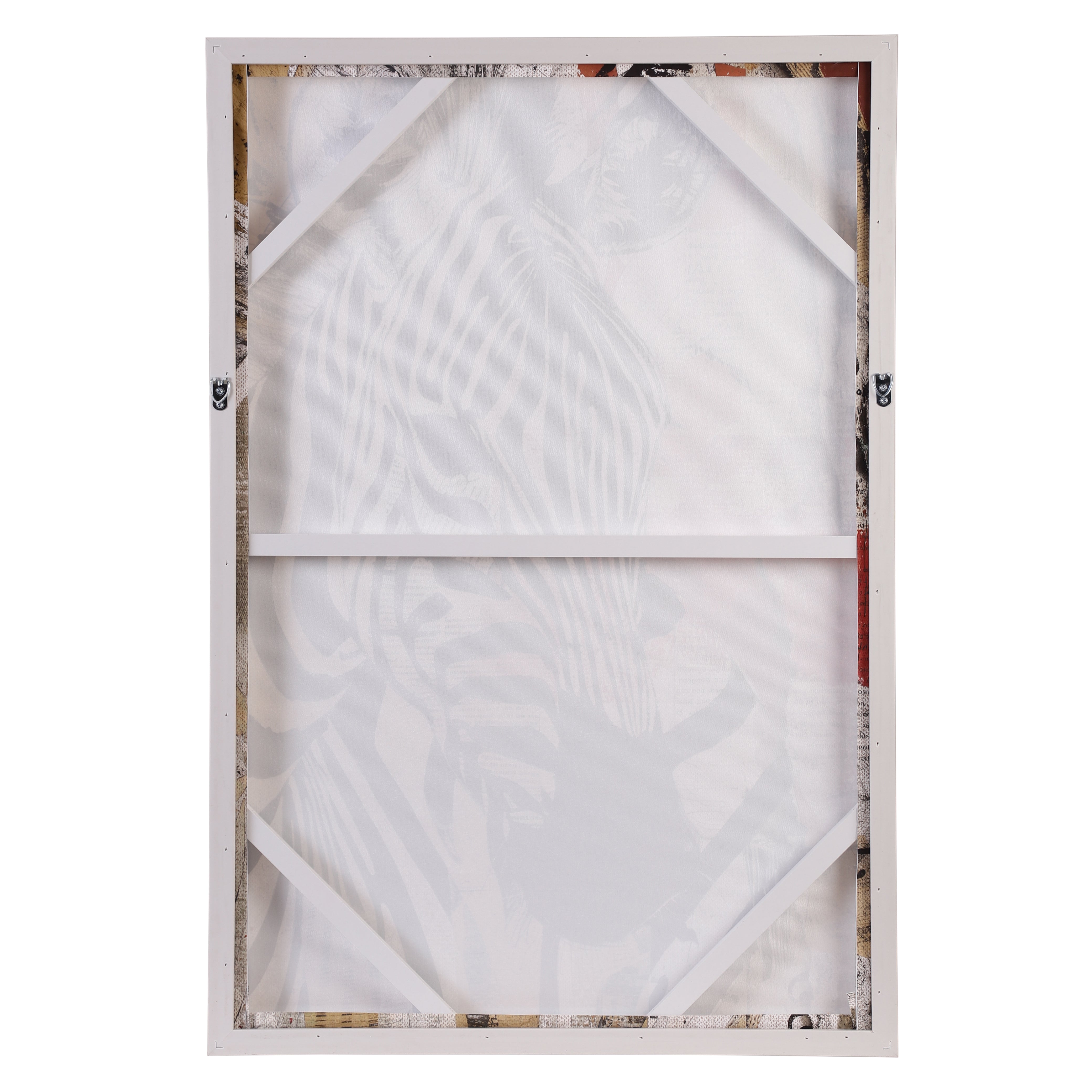 Zebra & Abstract Framed Canvas Art (Set of 2)