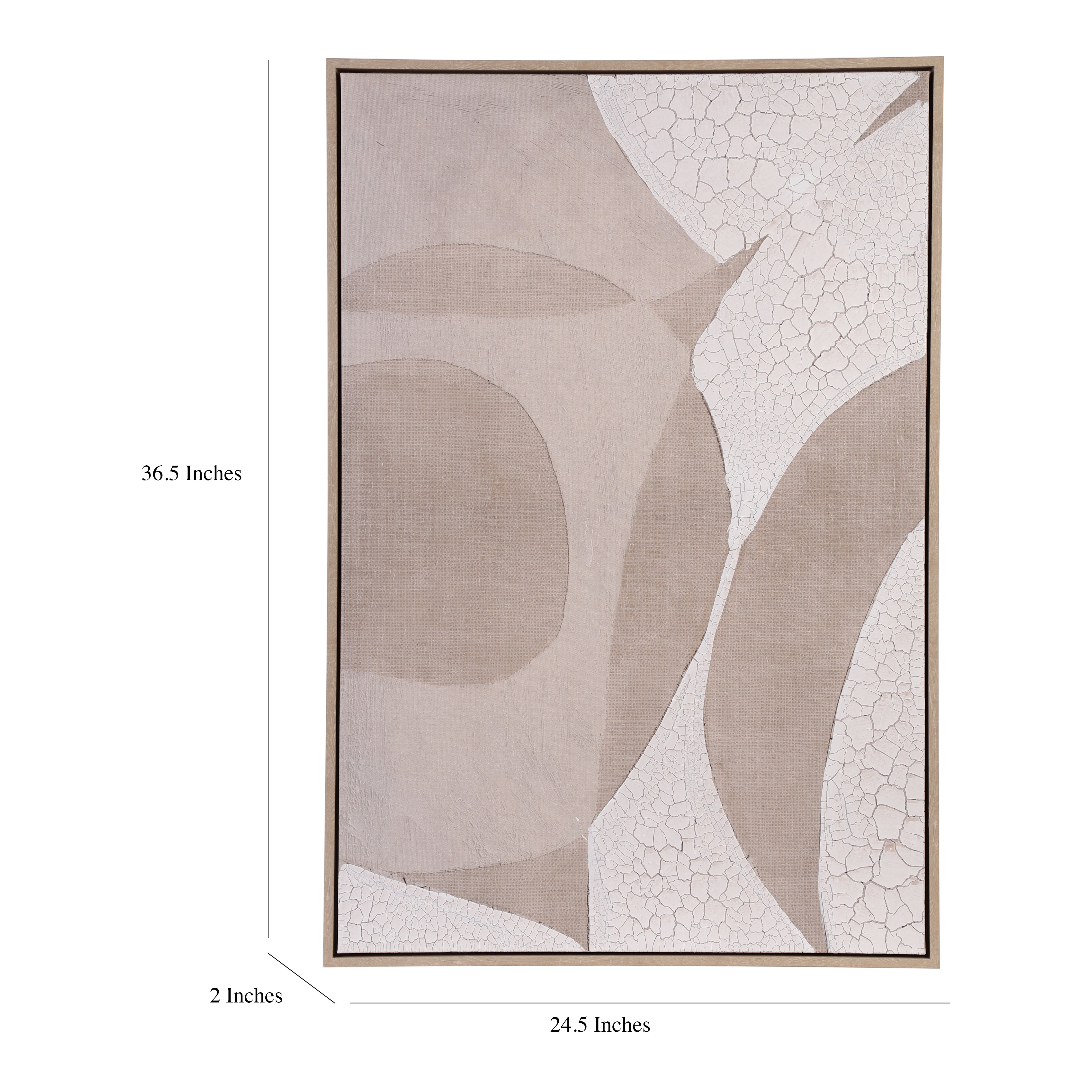 Oil Hand-Painted Crack Finish Canvas Wall Art