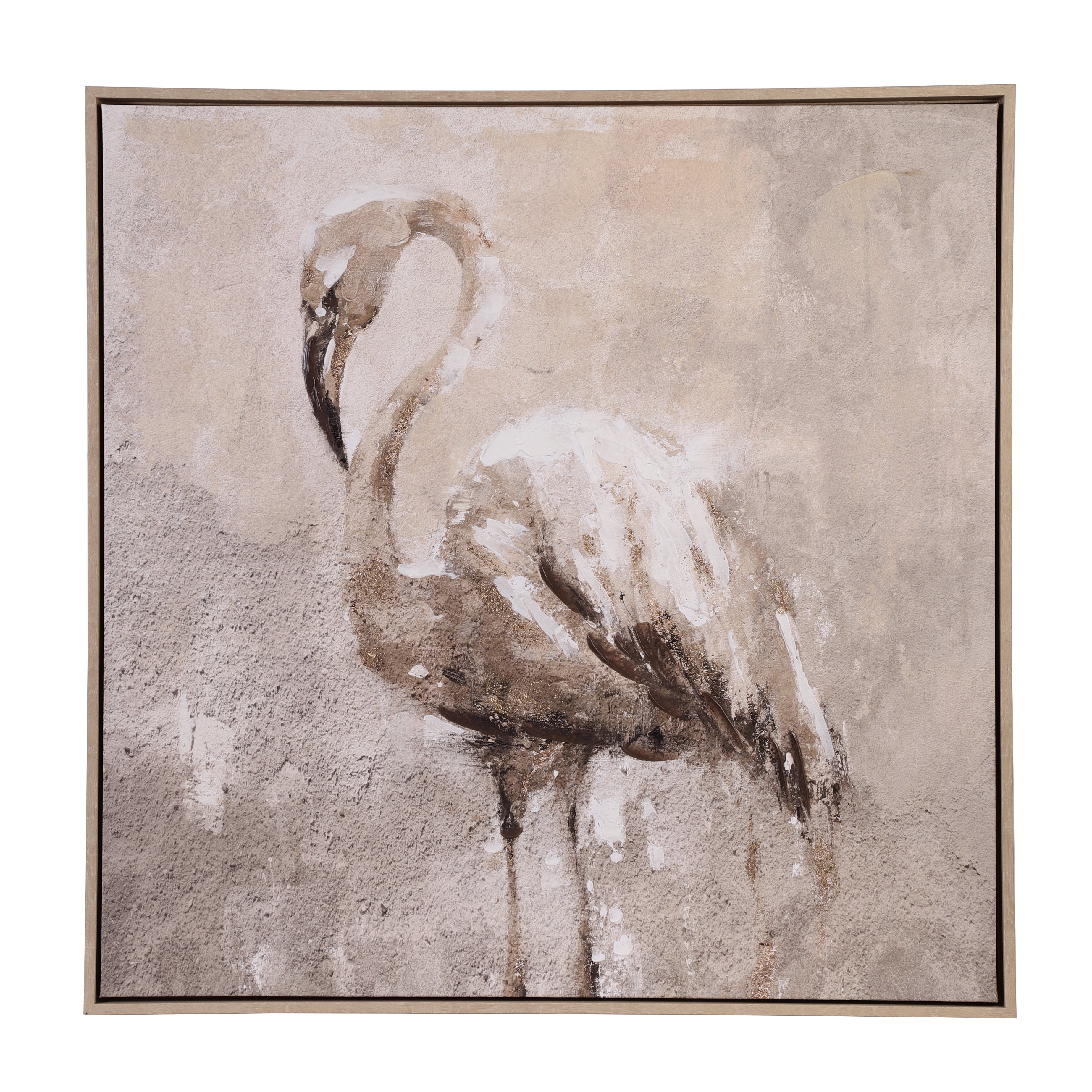 Flamingo Serenity Framed Canvas Art (Set of 2)