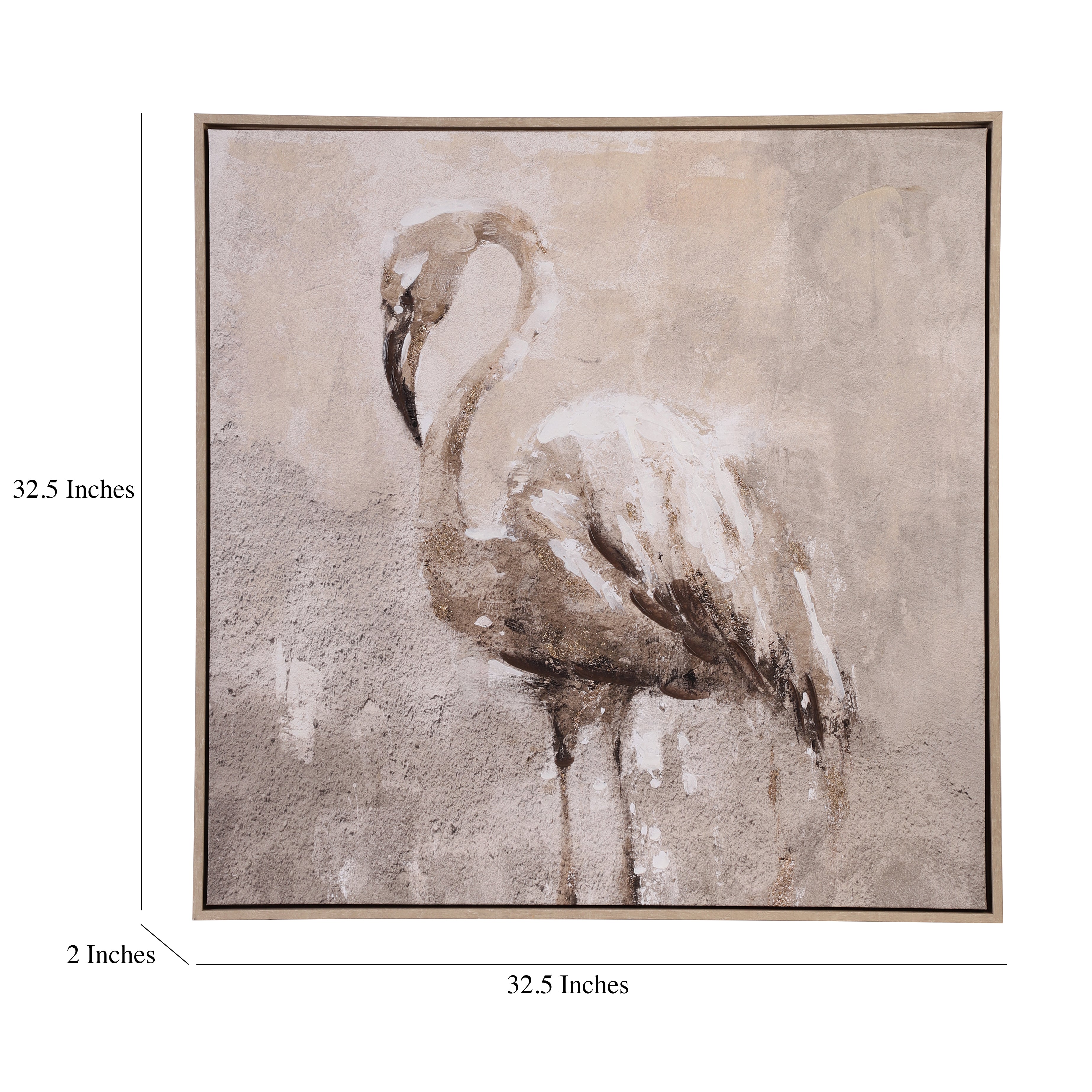 Textured Flamingo Reverie Canvas Art