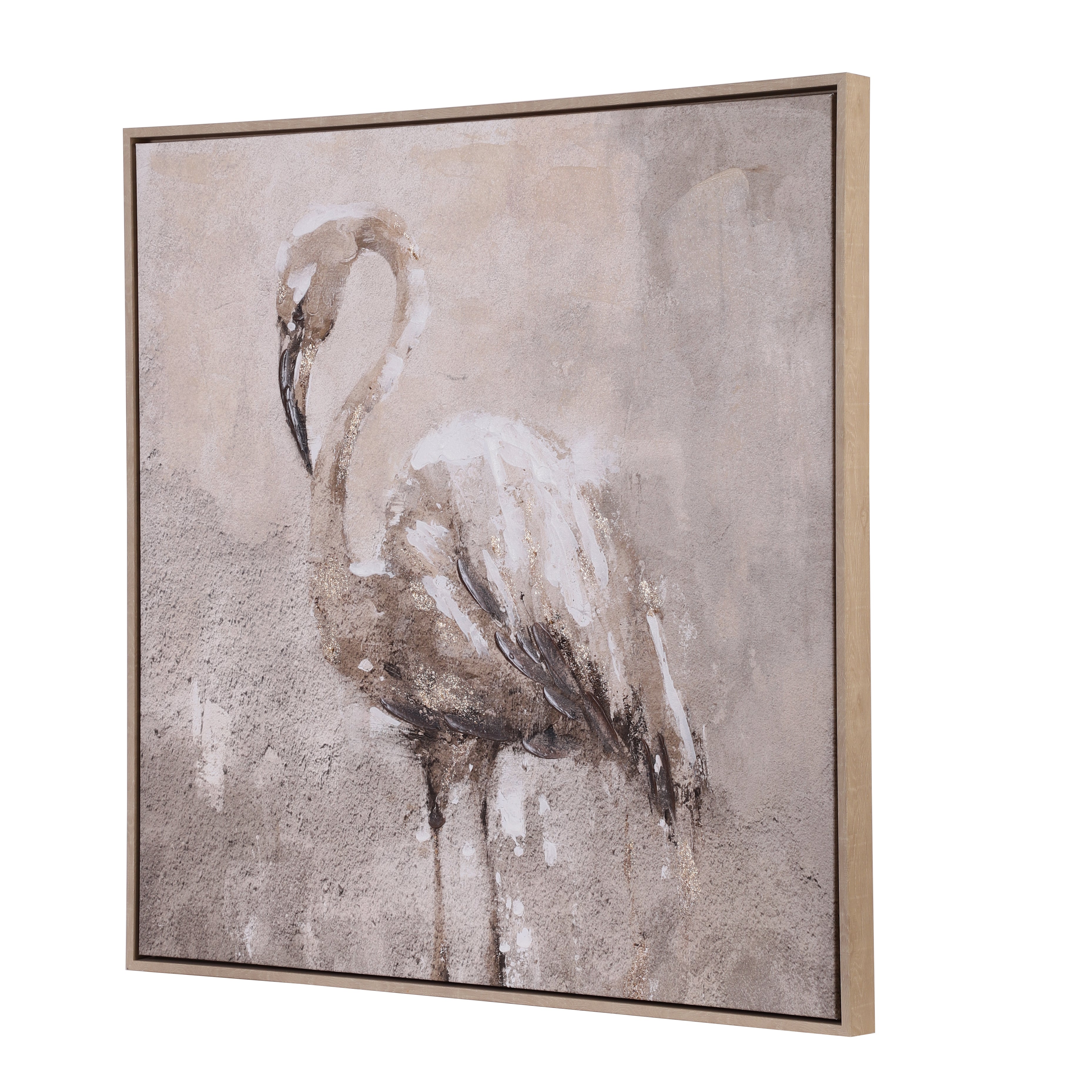 Flamingo Serenity Framed Canvas Art (Set of 2)