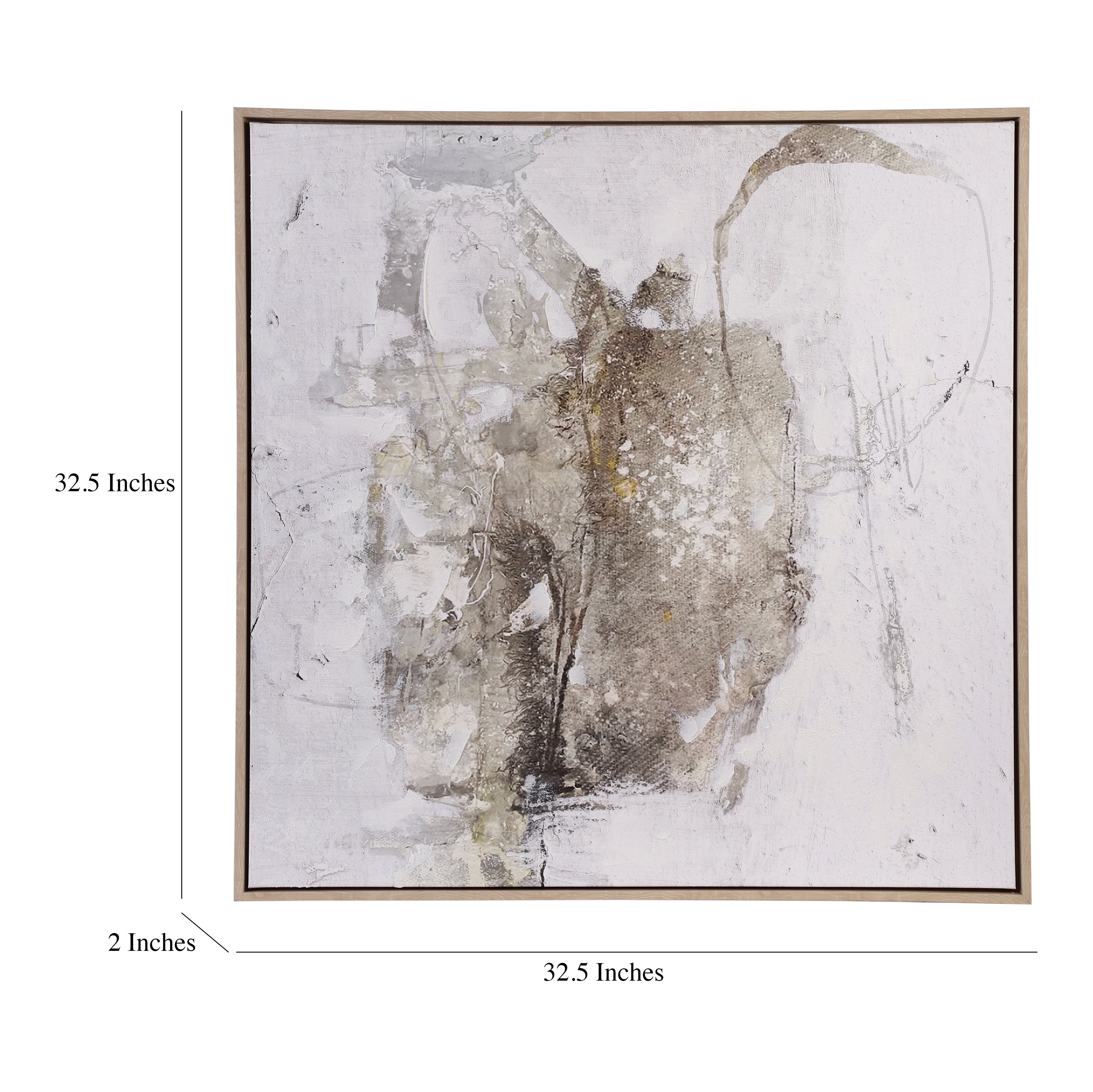 Gestural Abstraction Oil-Painted Canvas Art