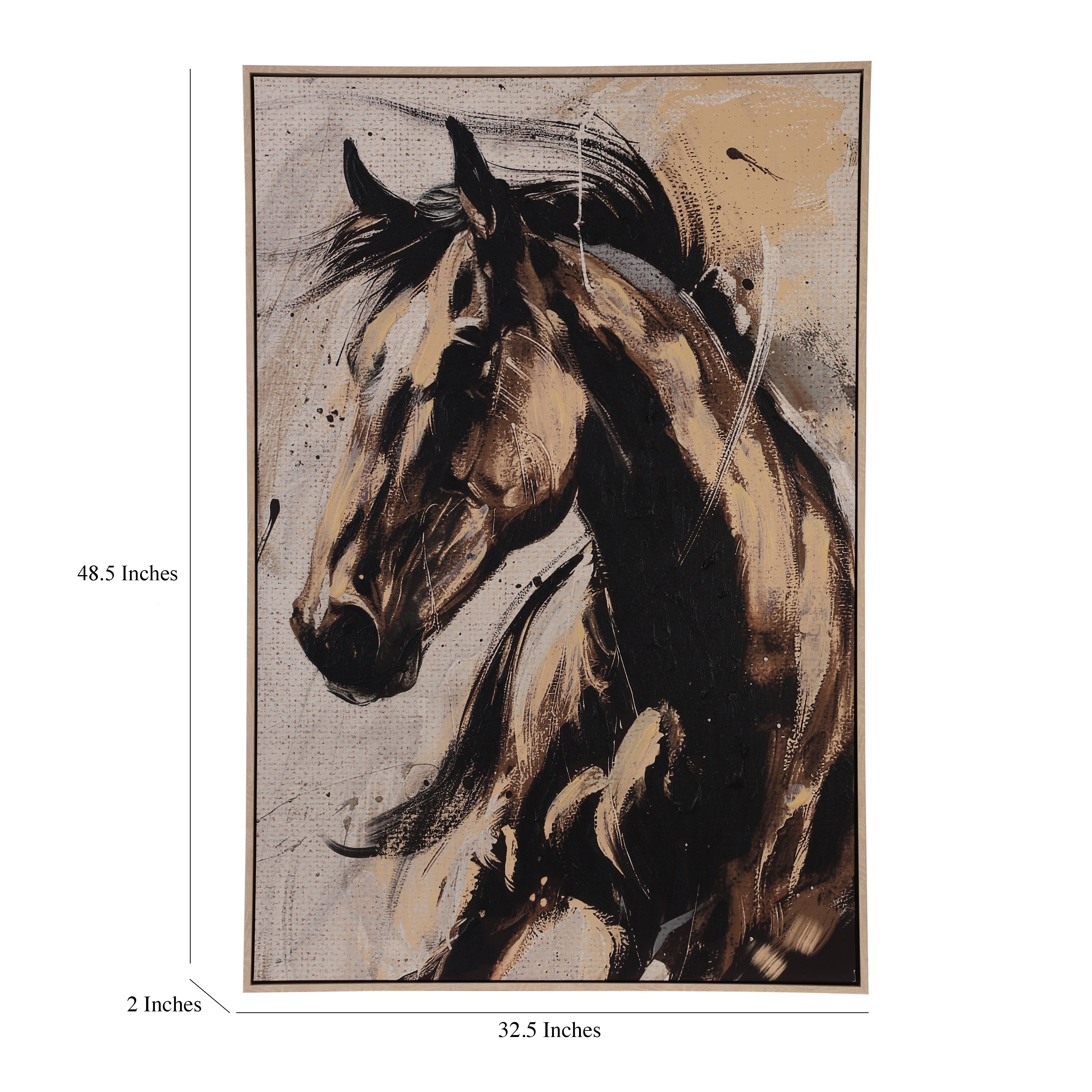 Dynamic Horse Portrait Canvas Art