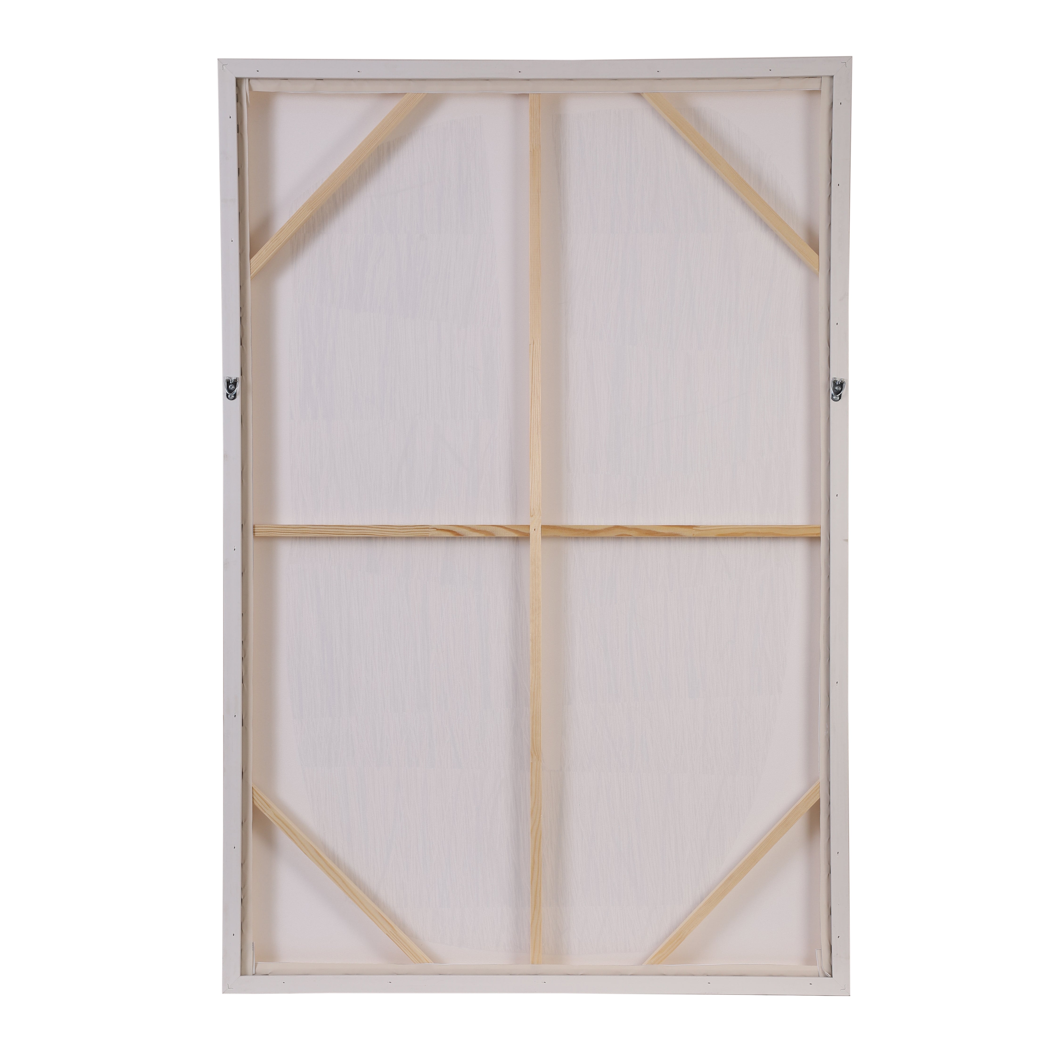 Handcrafted Straw Abstract Form Canvas Wall Art