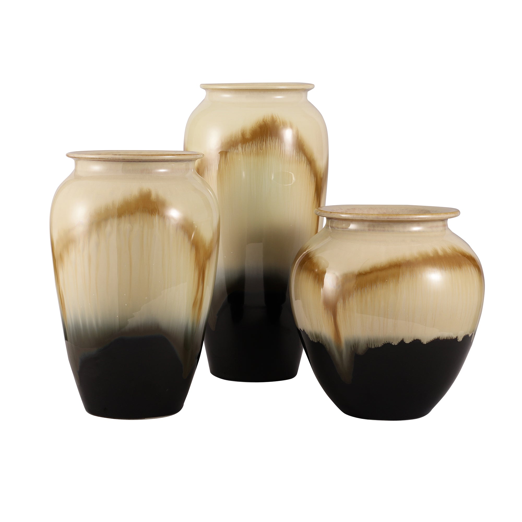 Blue/Brown Shaded Ceramic Vase (Single)