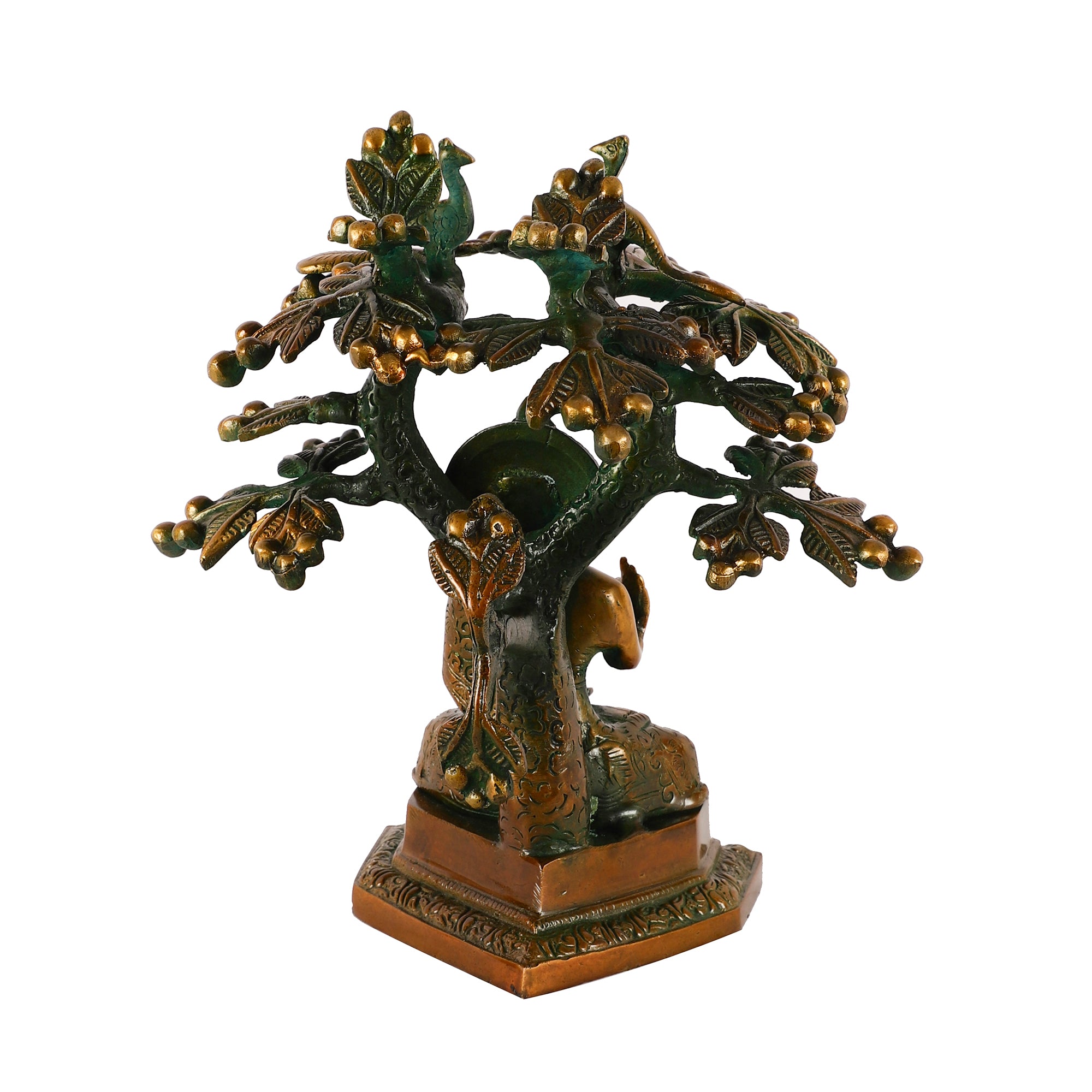 Brass Buddha Bodhi Tree Idol