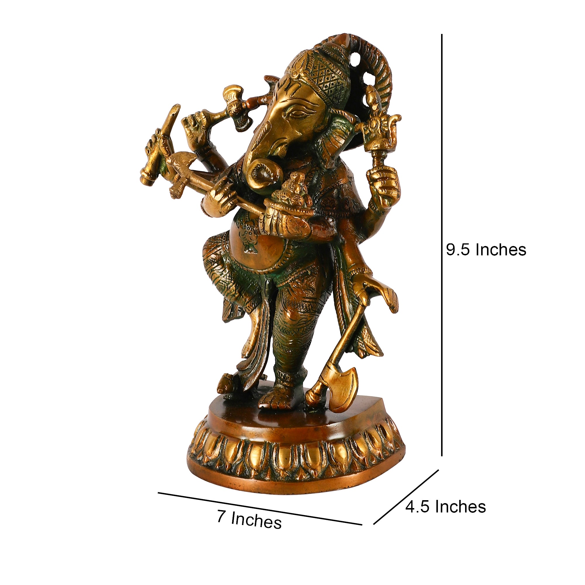 Handcrafted Brass Standing Ganesh
