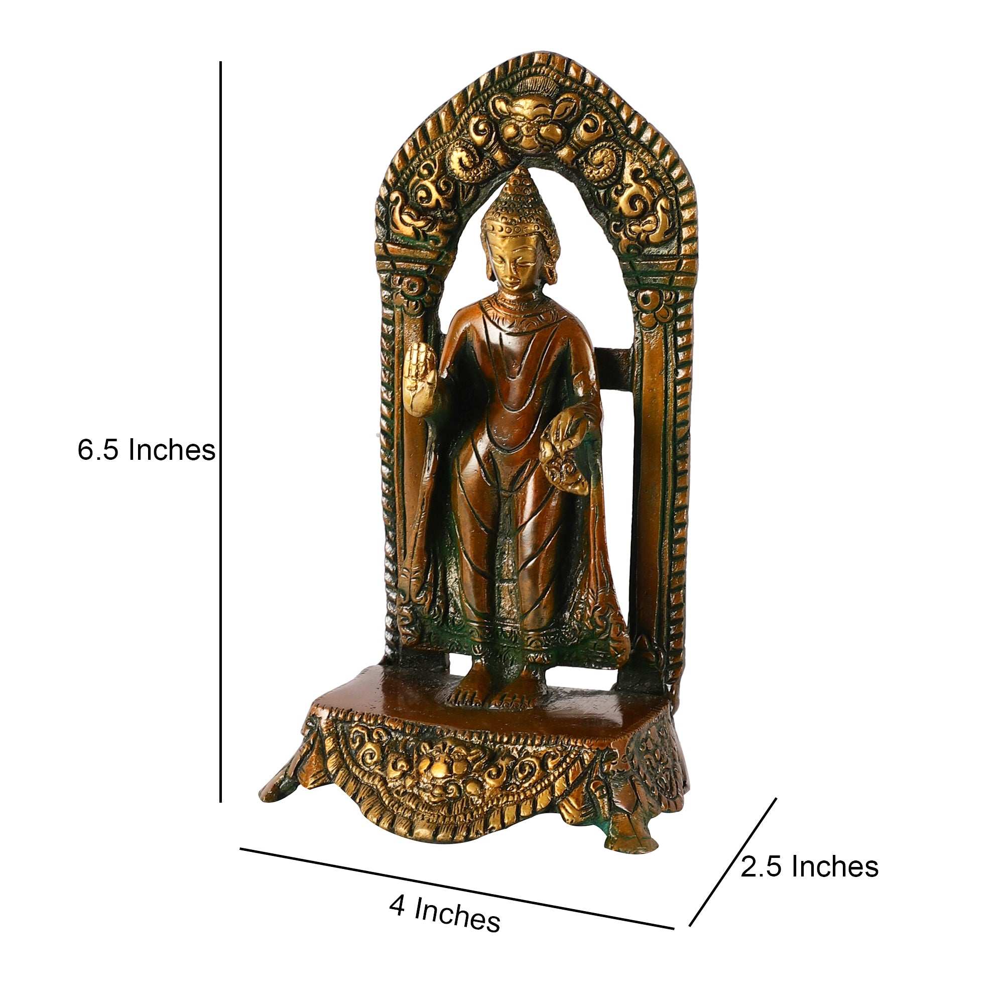 Brass Standing Buddha