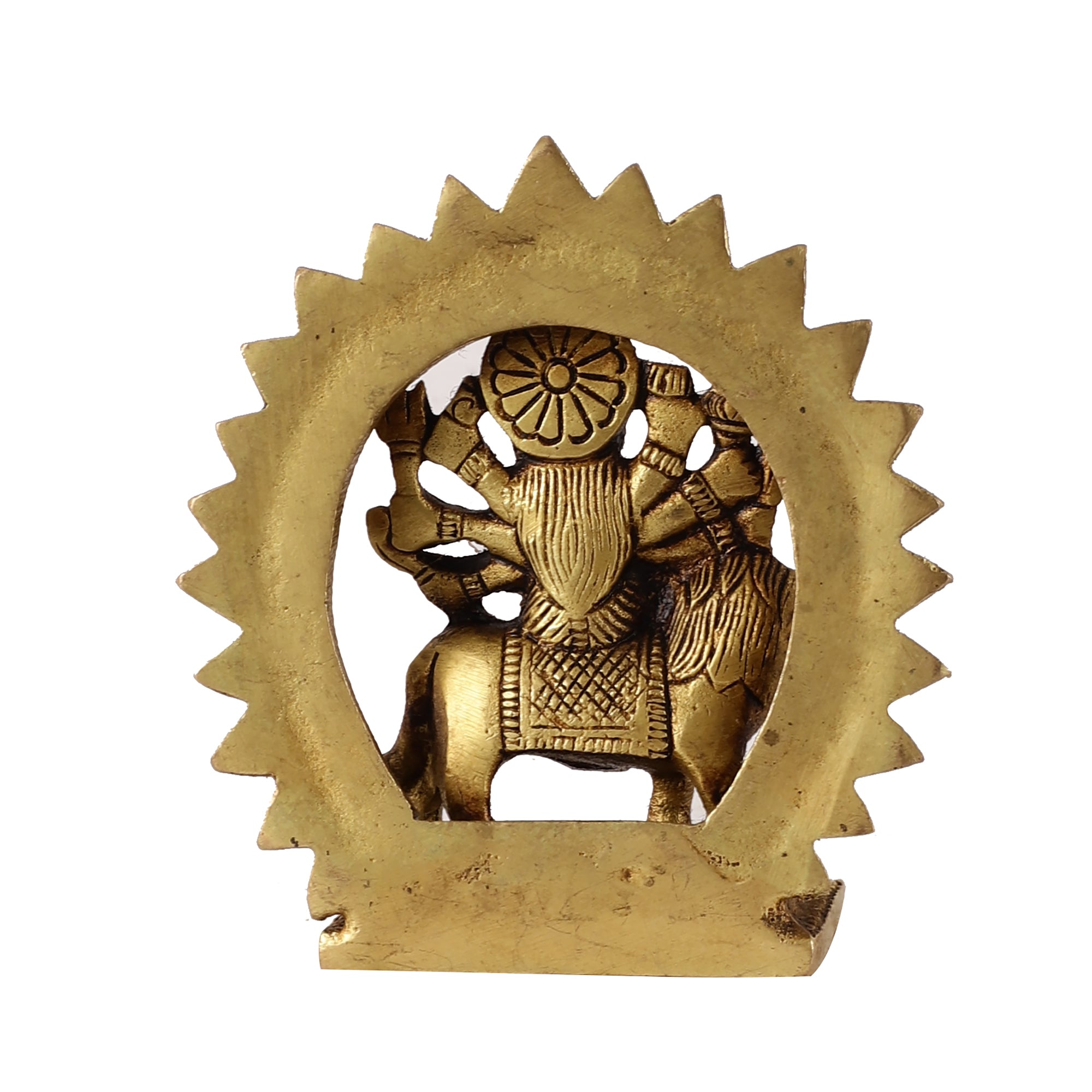 Brass Durga Devi (Gold Finish)