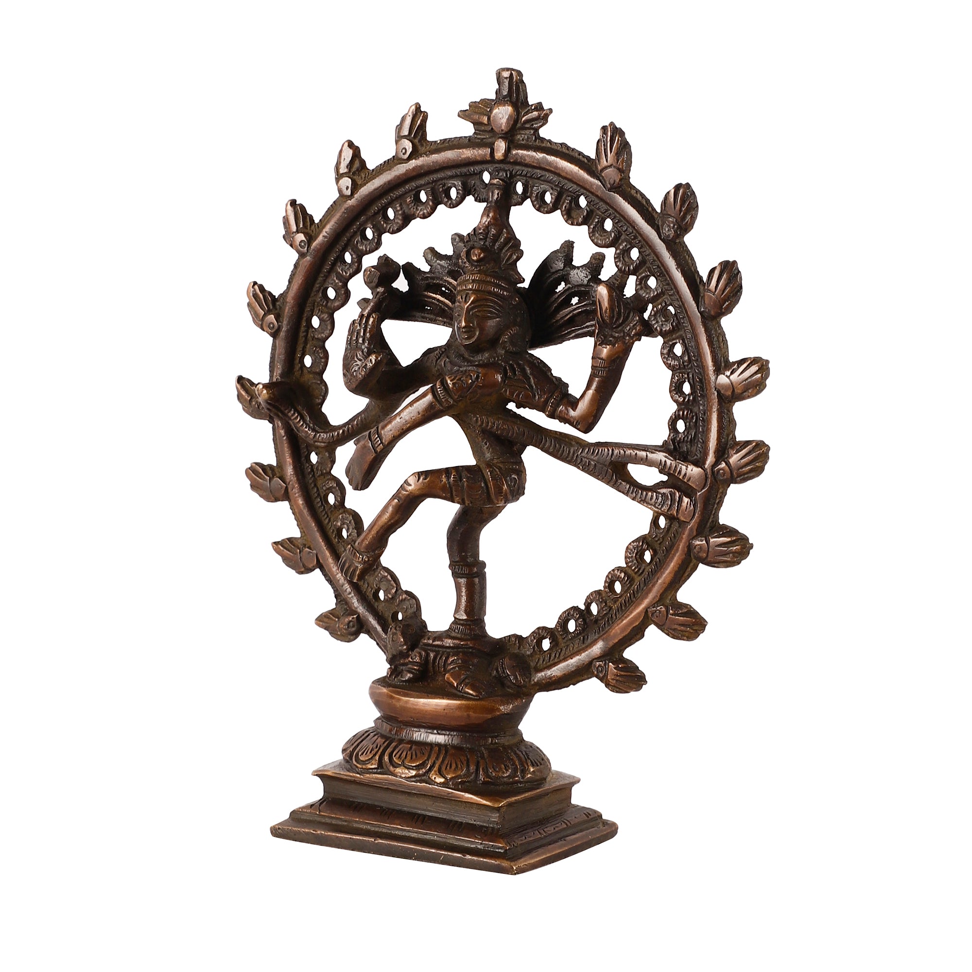 Handcrafted Brass Natraj (Antique Brown)