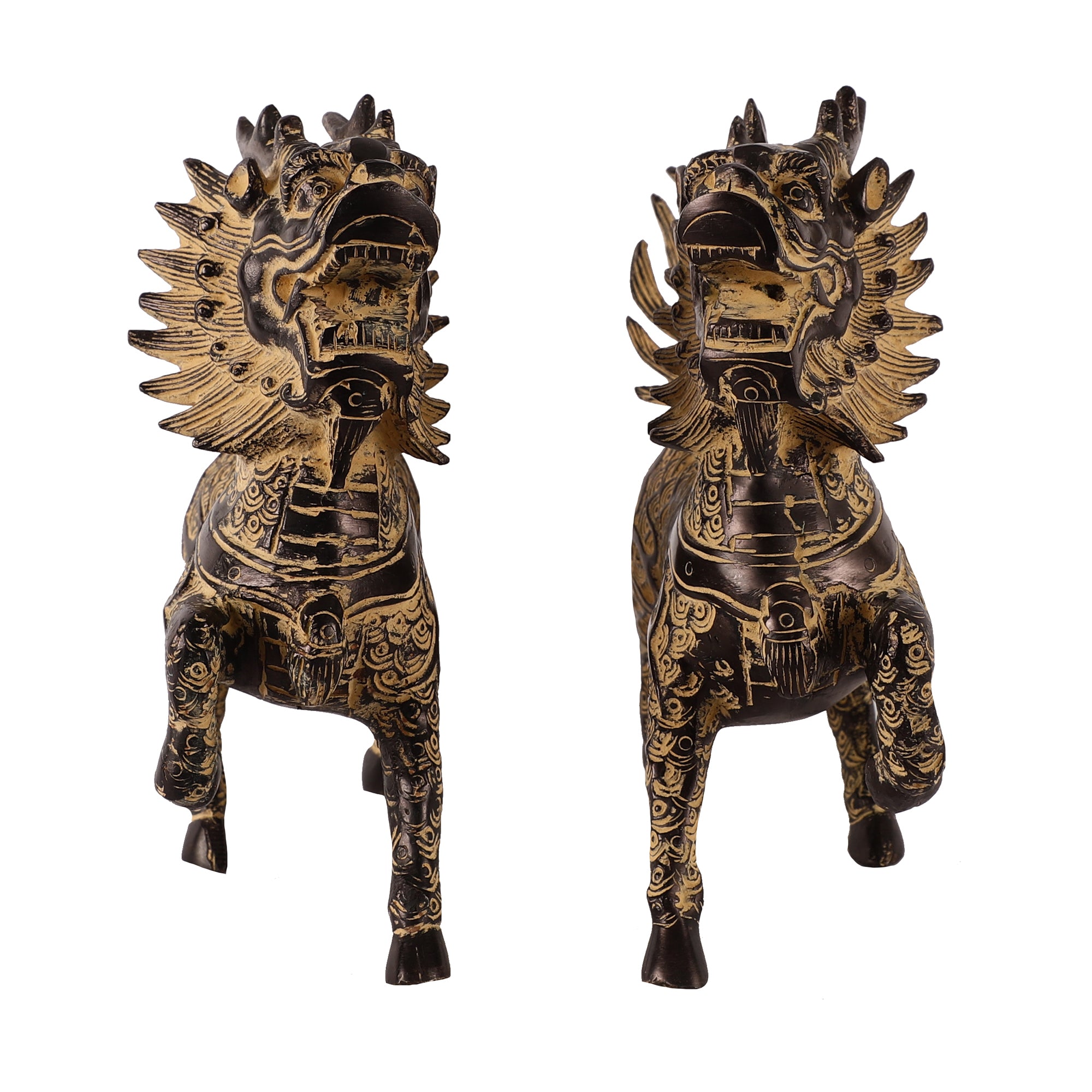 Mystical Dragons (Set of 2) - Black/White