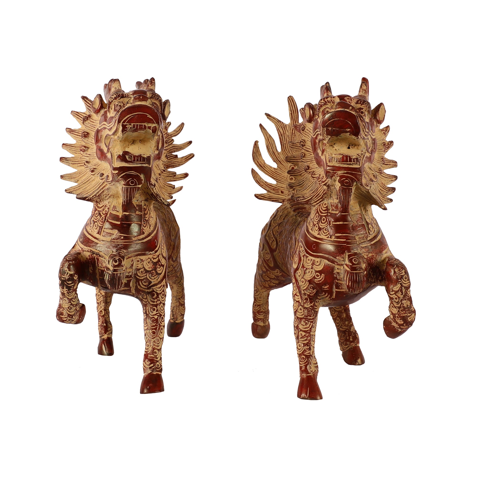 Mystical Dragons (Set of 2) - Red/White