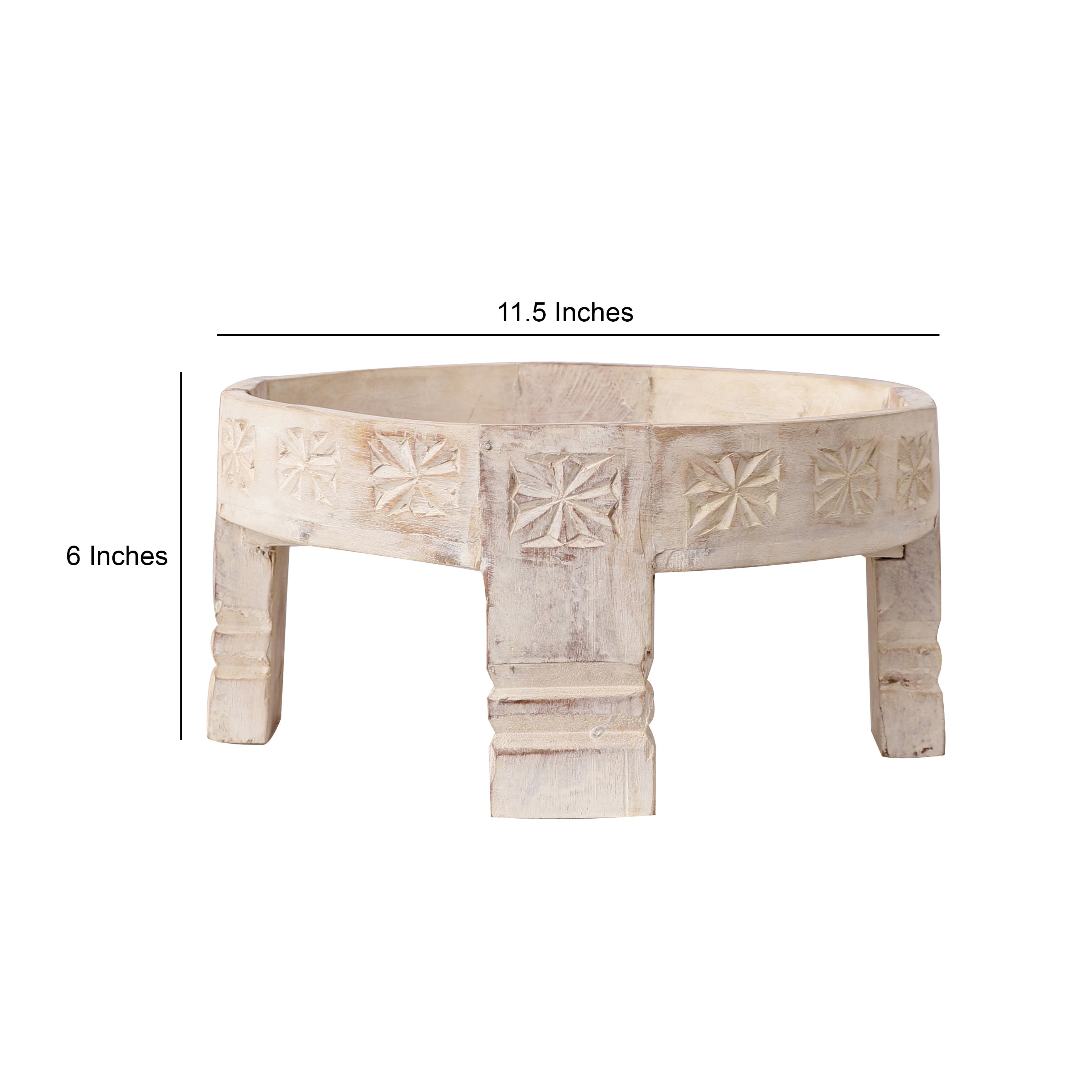 Four Legged Wooden Tray (White)