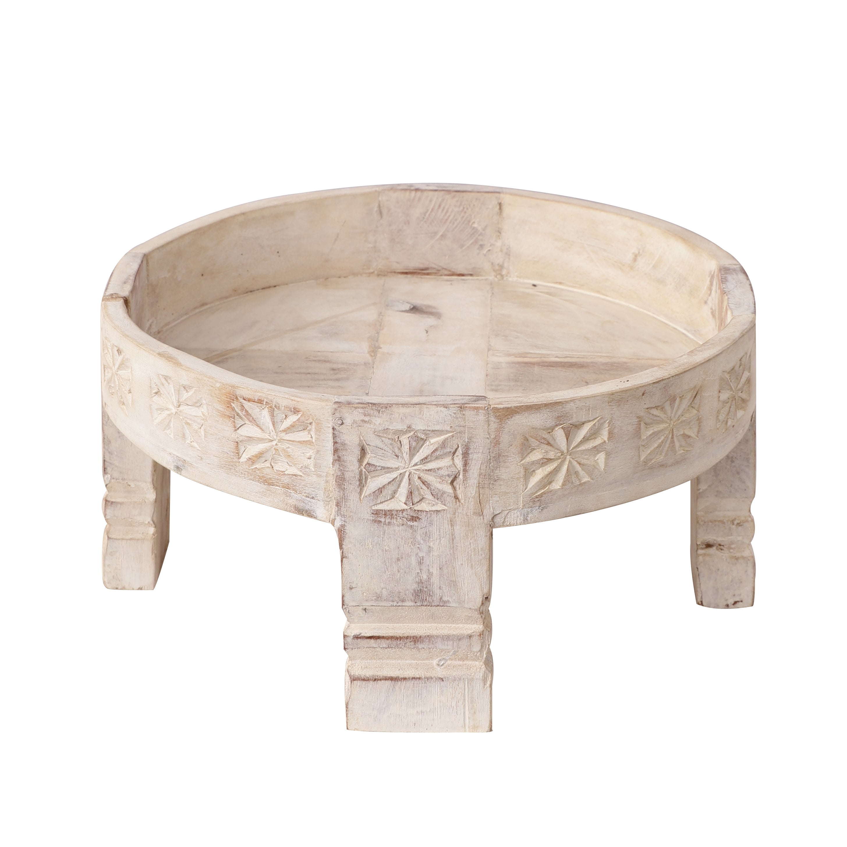 Four Legged Wooden Tray (White)