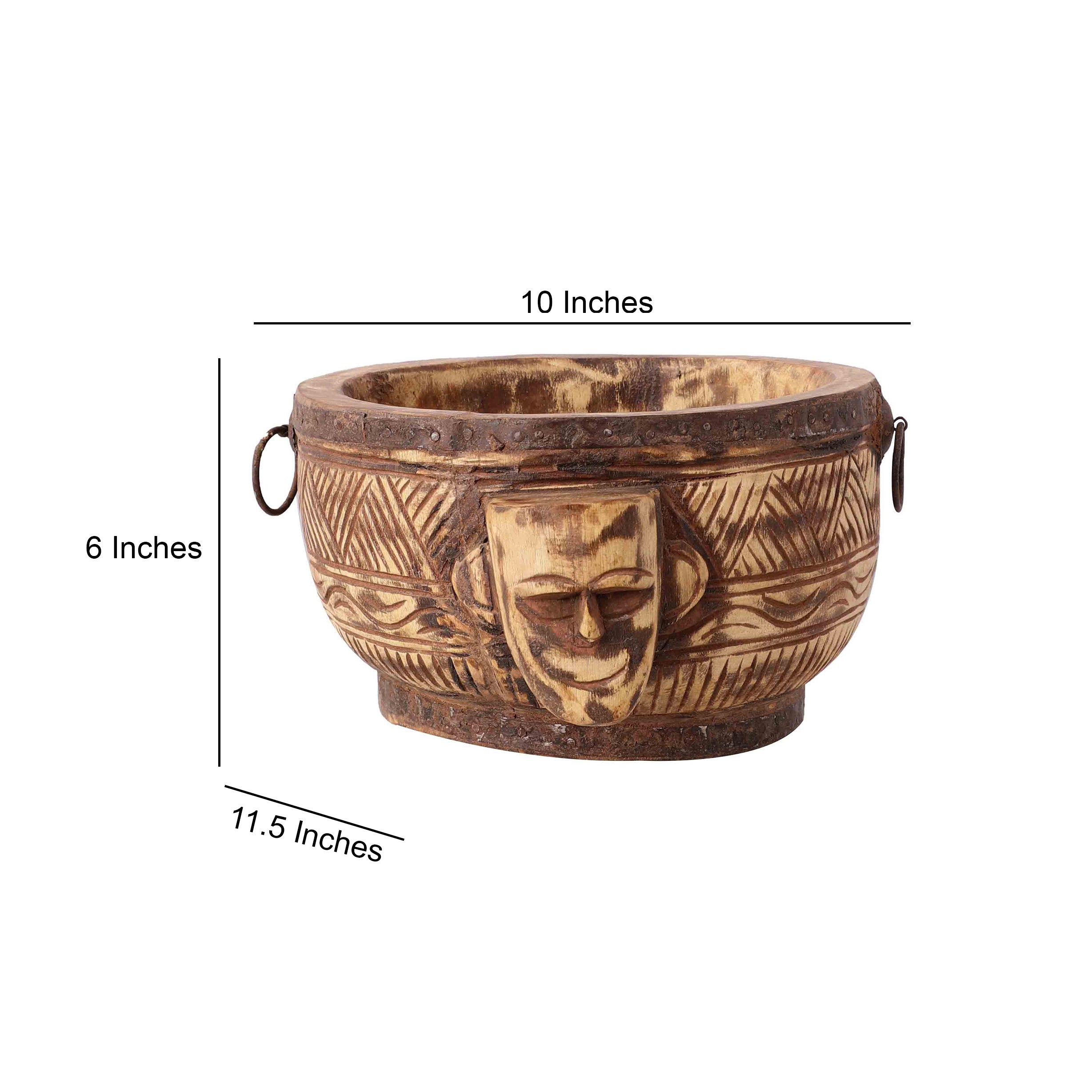 Antique Carved Bowl (Natural)