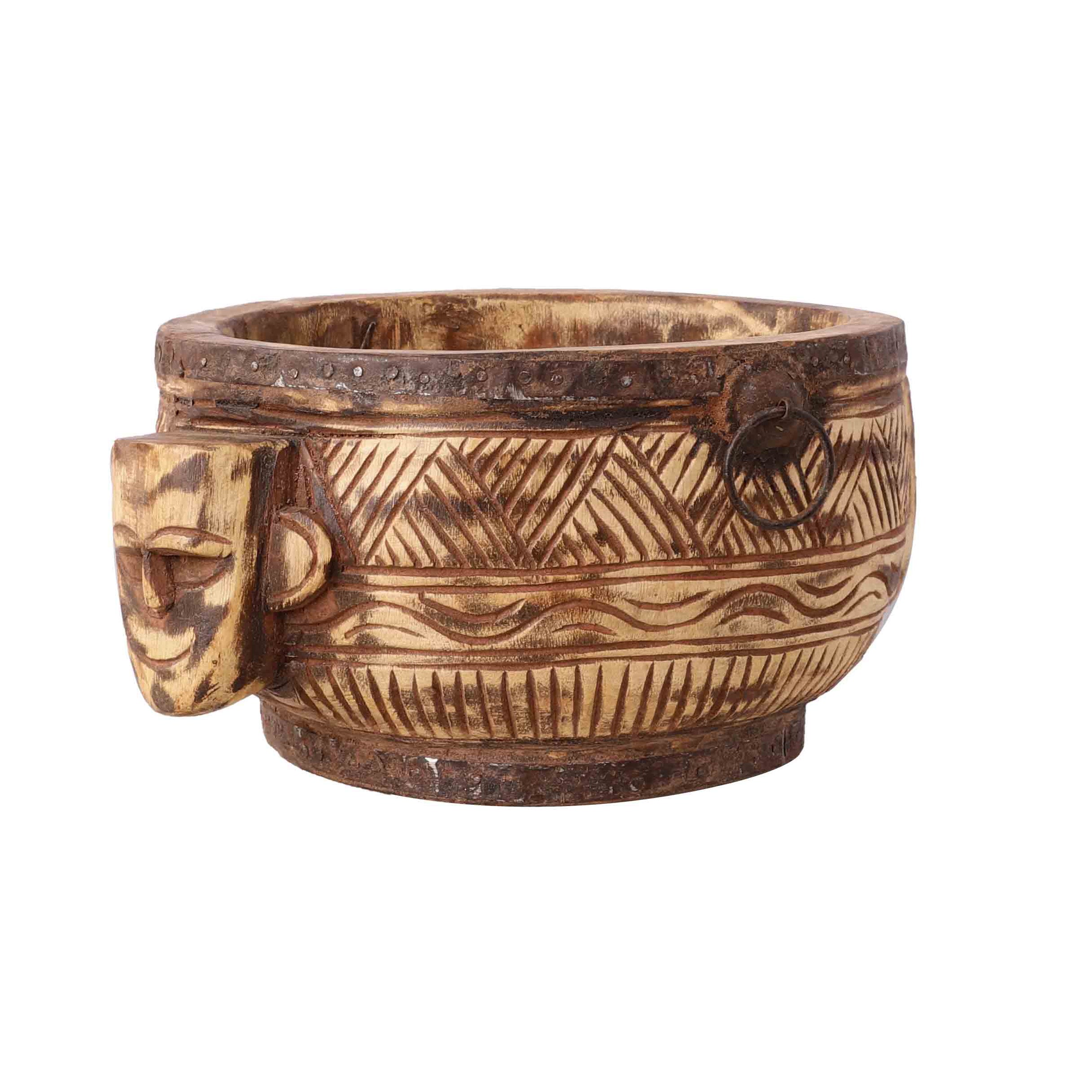 Antique Carved Bowl (Natural)